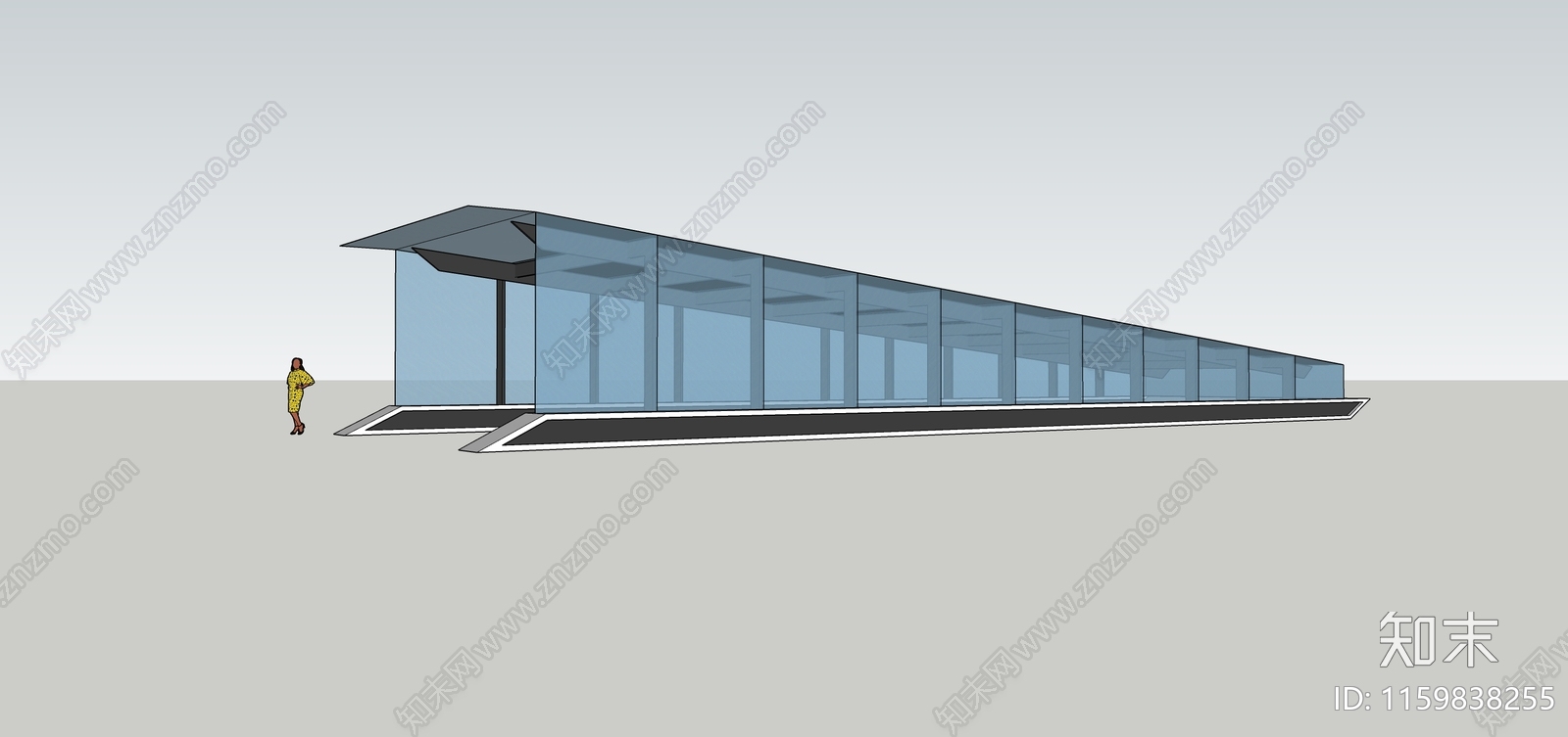现代车库玻璃顶SU模型下载【ID:1159838255】