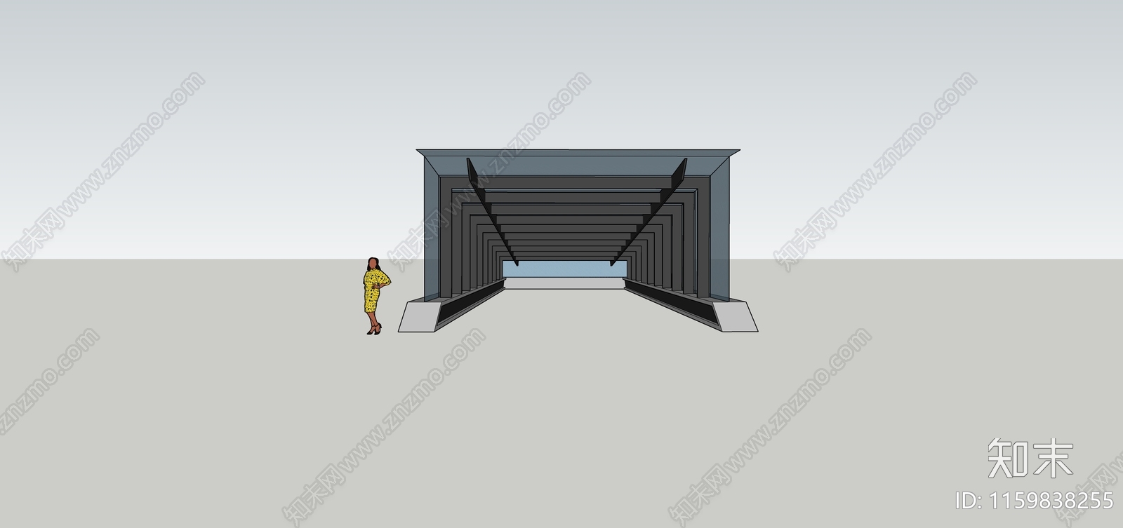 现代车库玻璃顶SU模型下载【ID:1159838255】