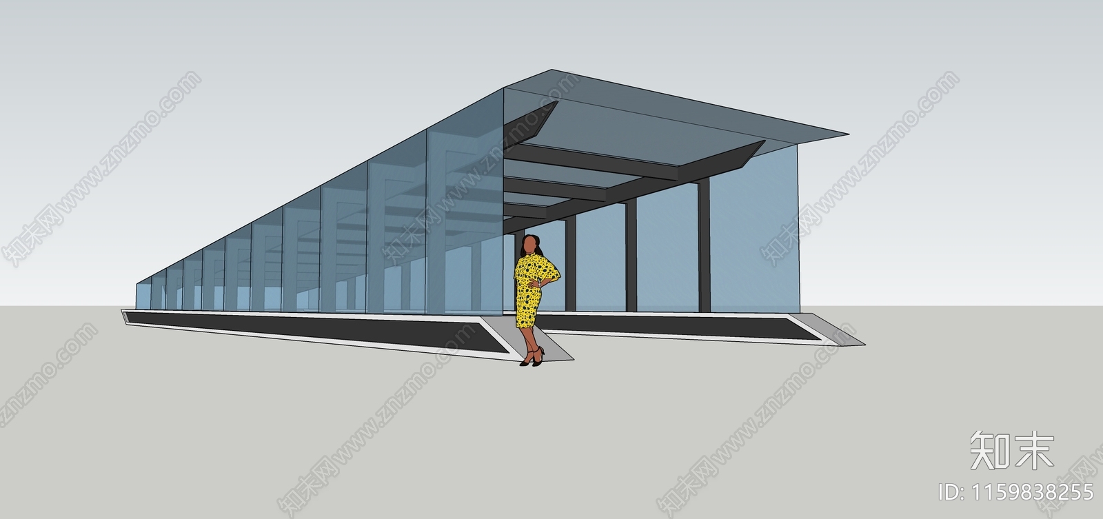 现代车库玻璃顶SU模型下载【ID:1159838255】