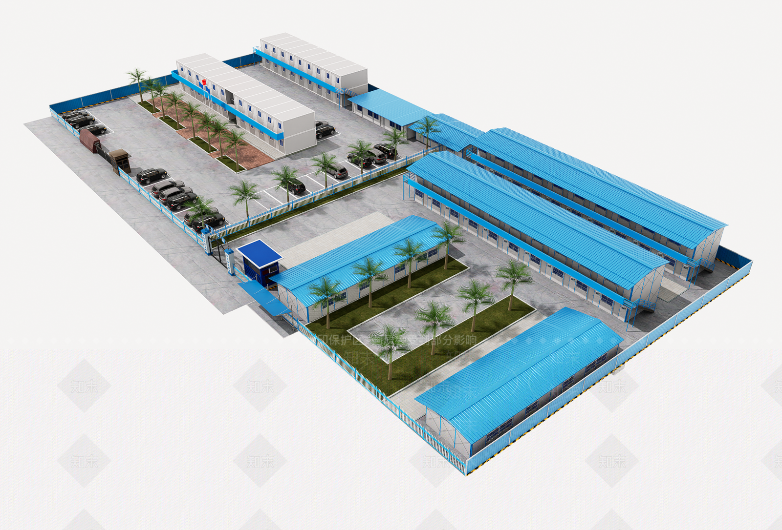 现代工地项目部SU模型下载【ID:1159838606】