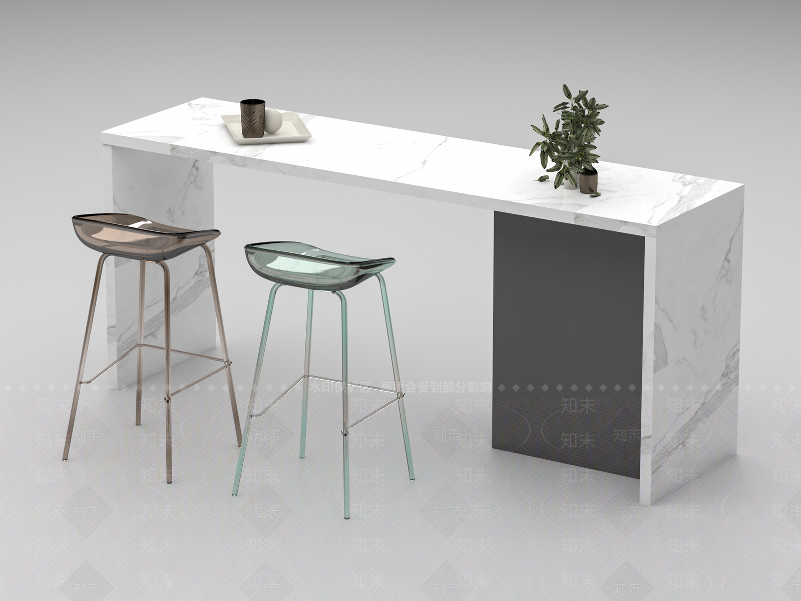 现代吧台吧椅3D模型下载【ID:1159841579】