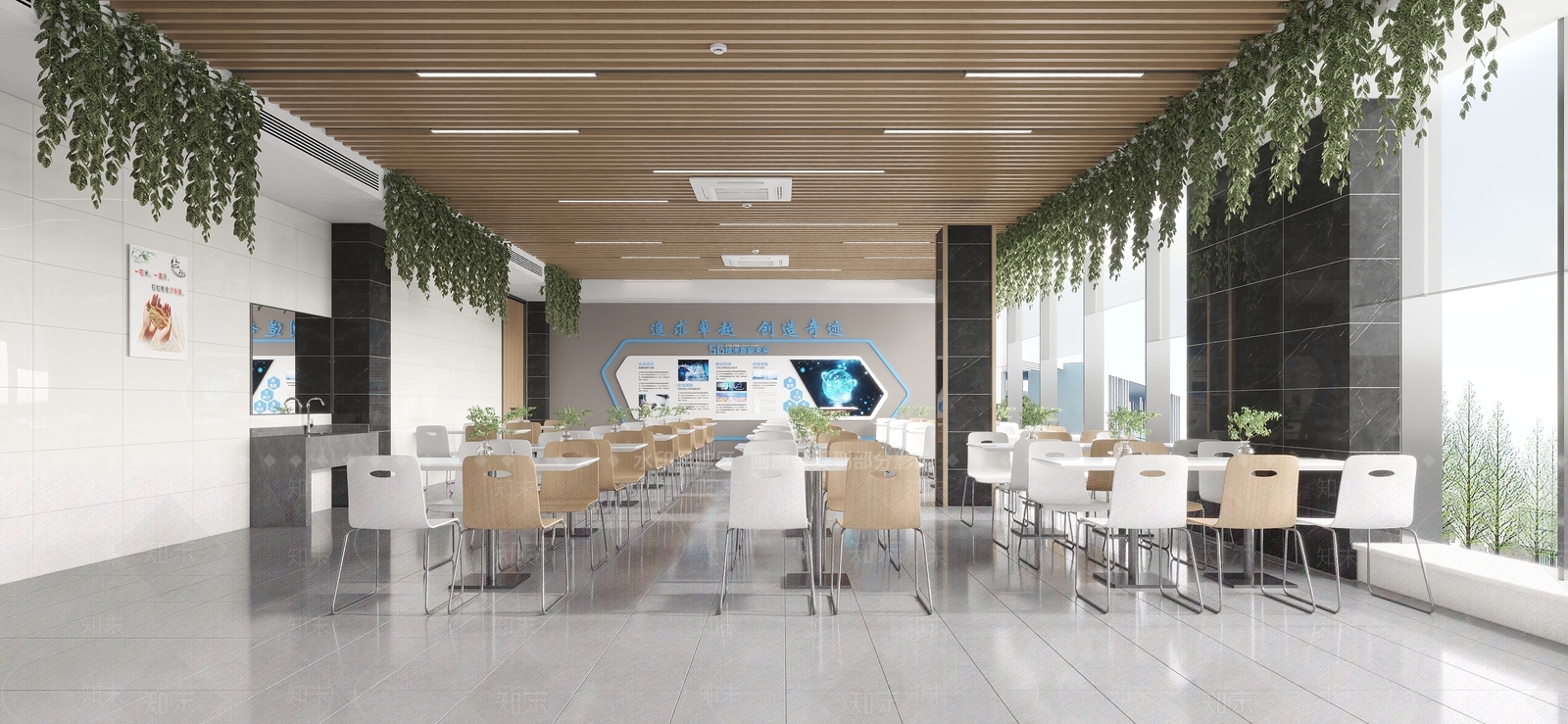 现代食堂3D模型下载【ID:1159843145】