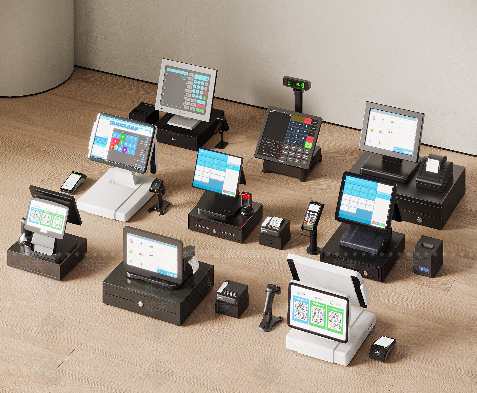 现代收银机3D模型下载【ID:1161719965】