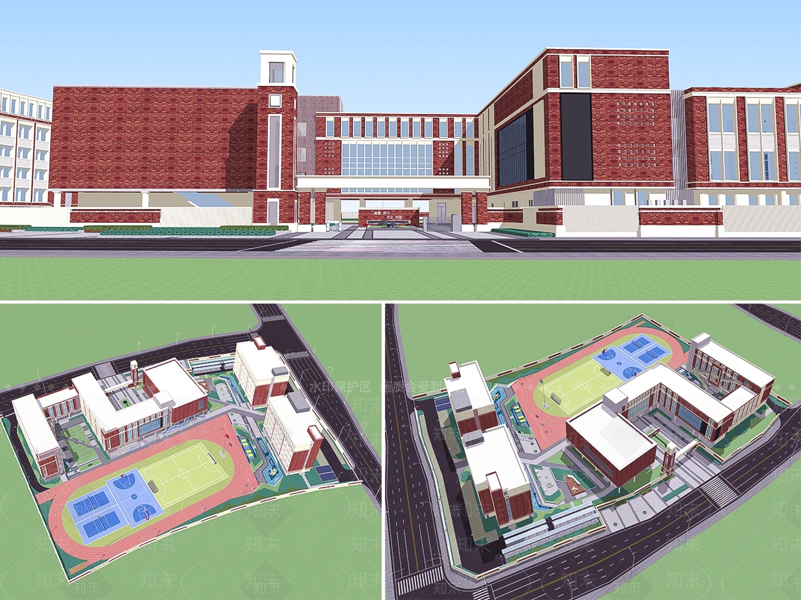 现代学校SU模型下载【ID:1159849568】