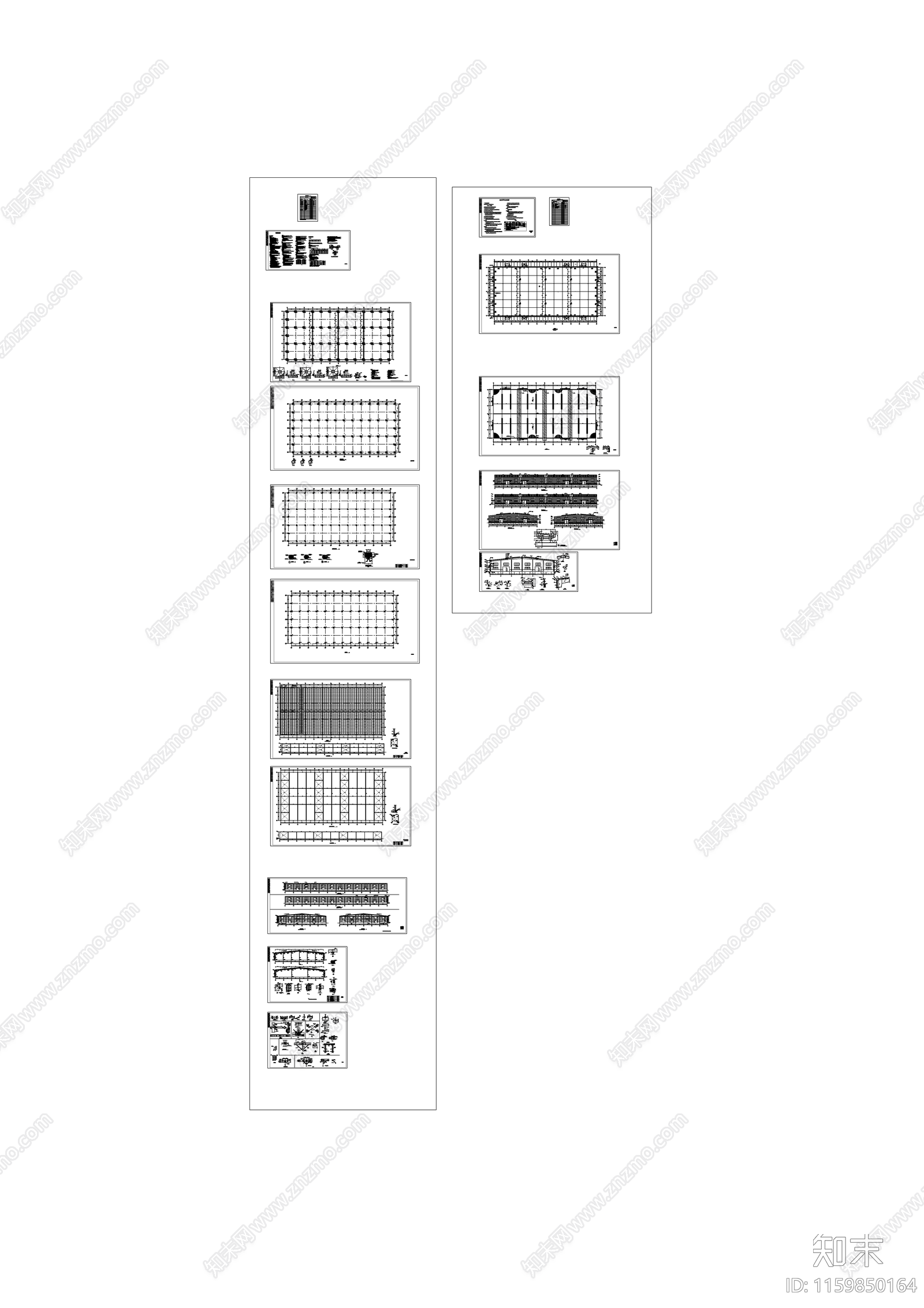 冷链食品库厂房建筑结构图cad施工图下载【ID:1159850164】