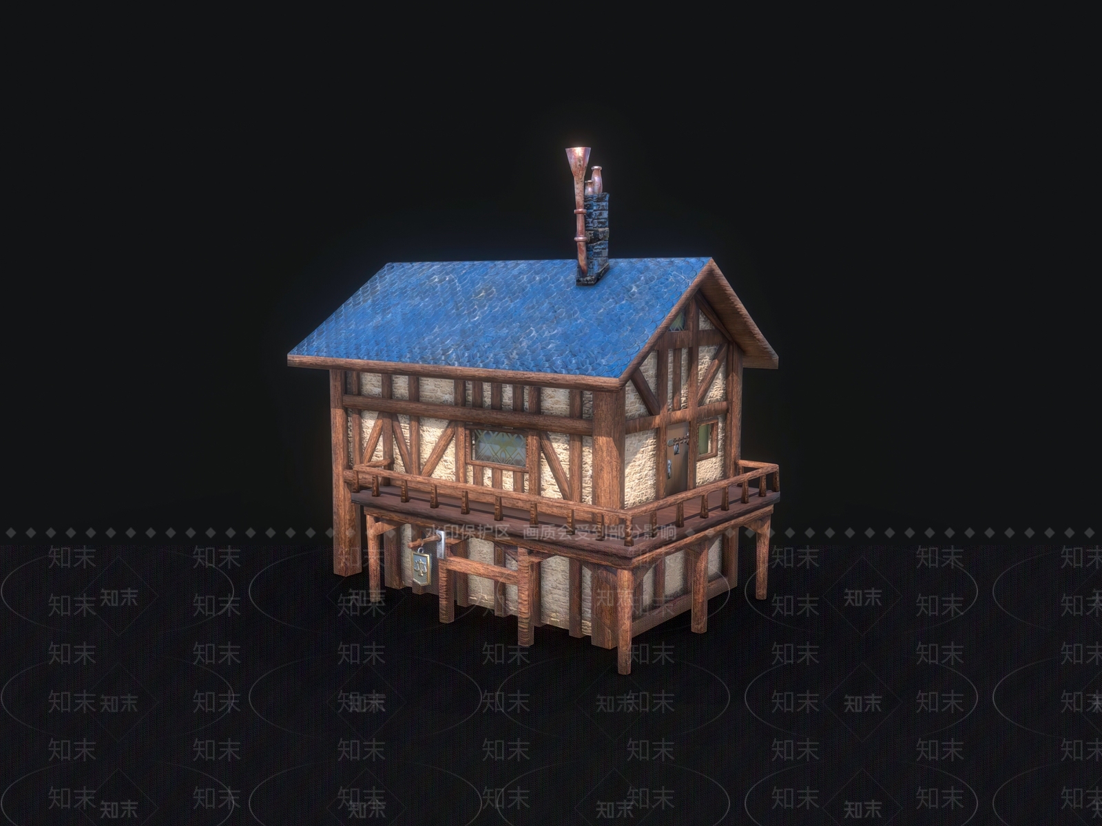 现代老旧小木屋SU模型下载【ID:1159853165】