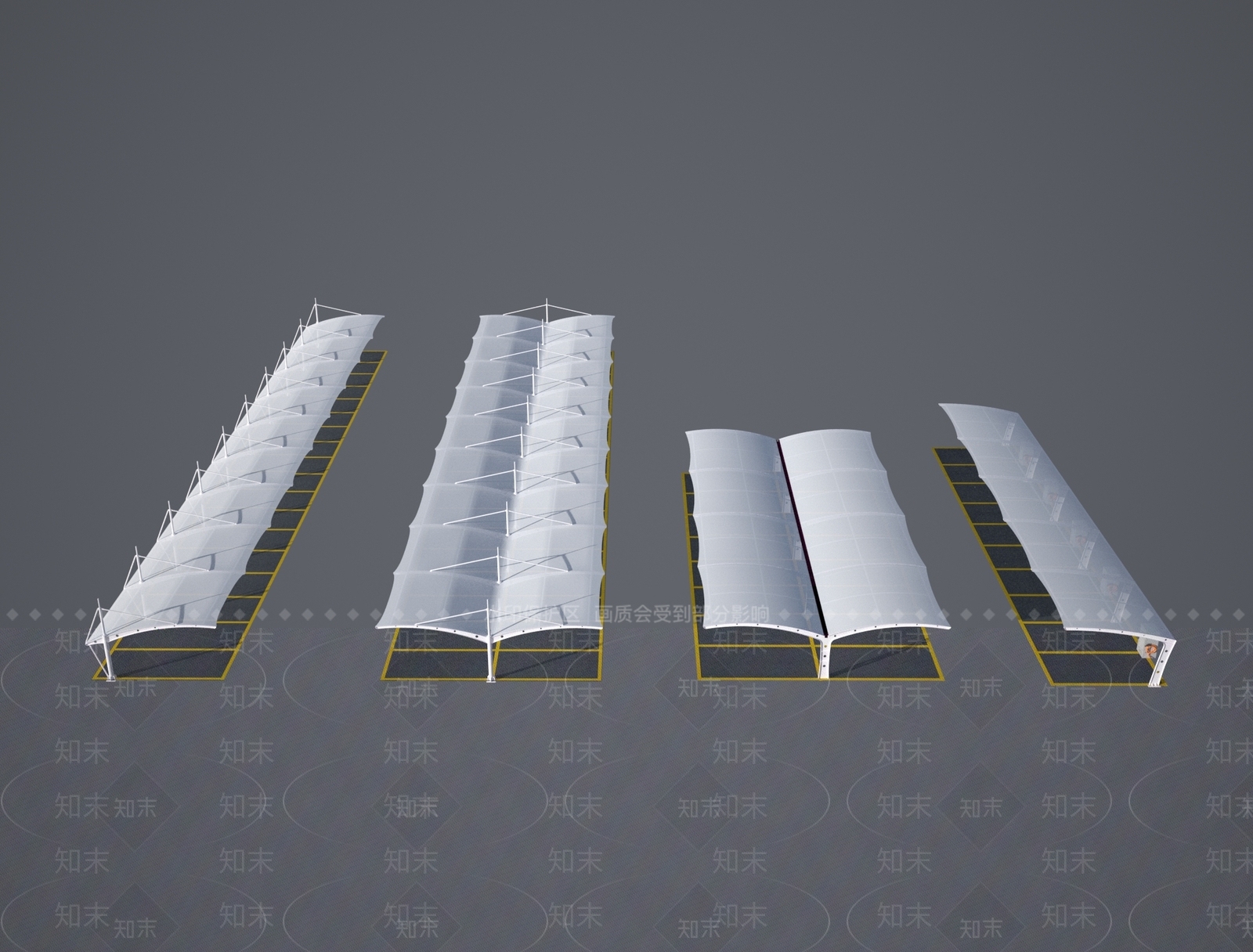 现代车棚3D模型下载【ID:1159853775】