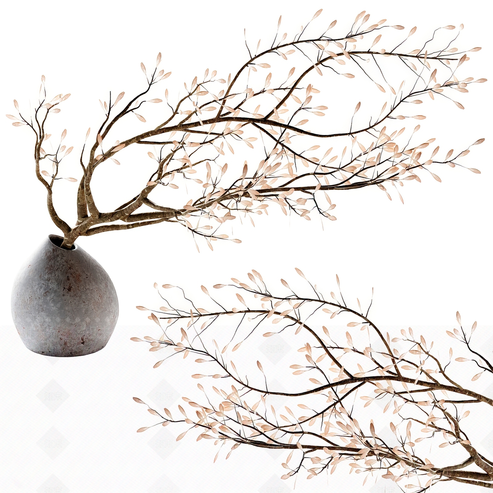 现代花艺花瓶3D模型下载【ID:1159857506】