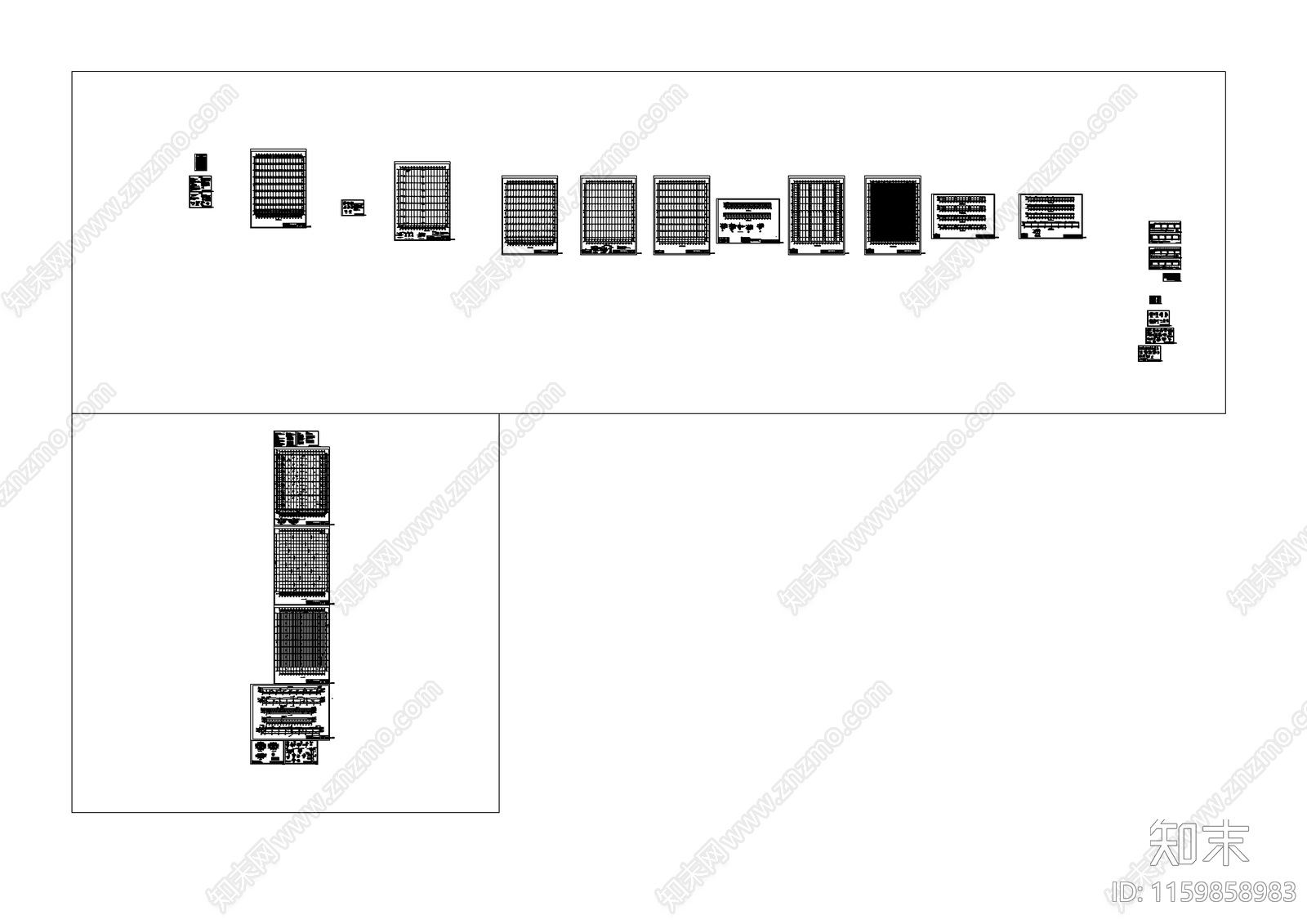 某采石厂房钢结构建筑图cad施工图下载【ID:1159858983】