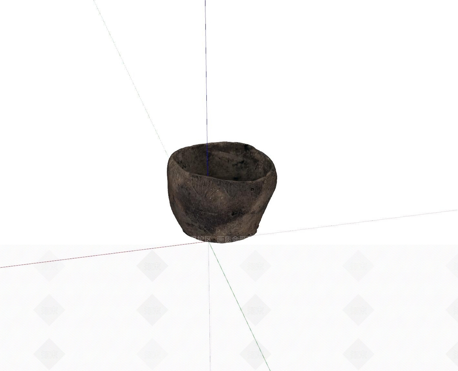 老旧陶碗SU模型下载【ID:1159859560】