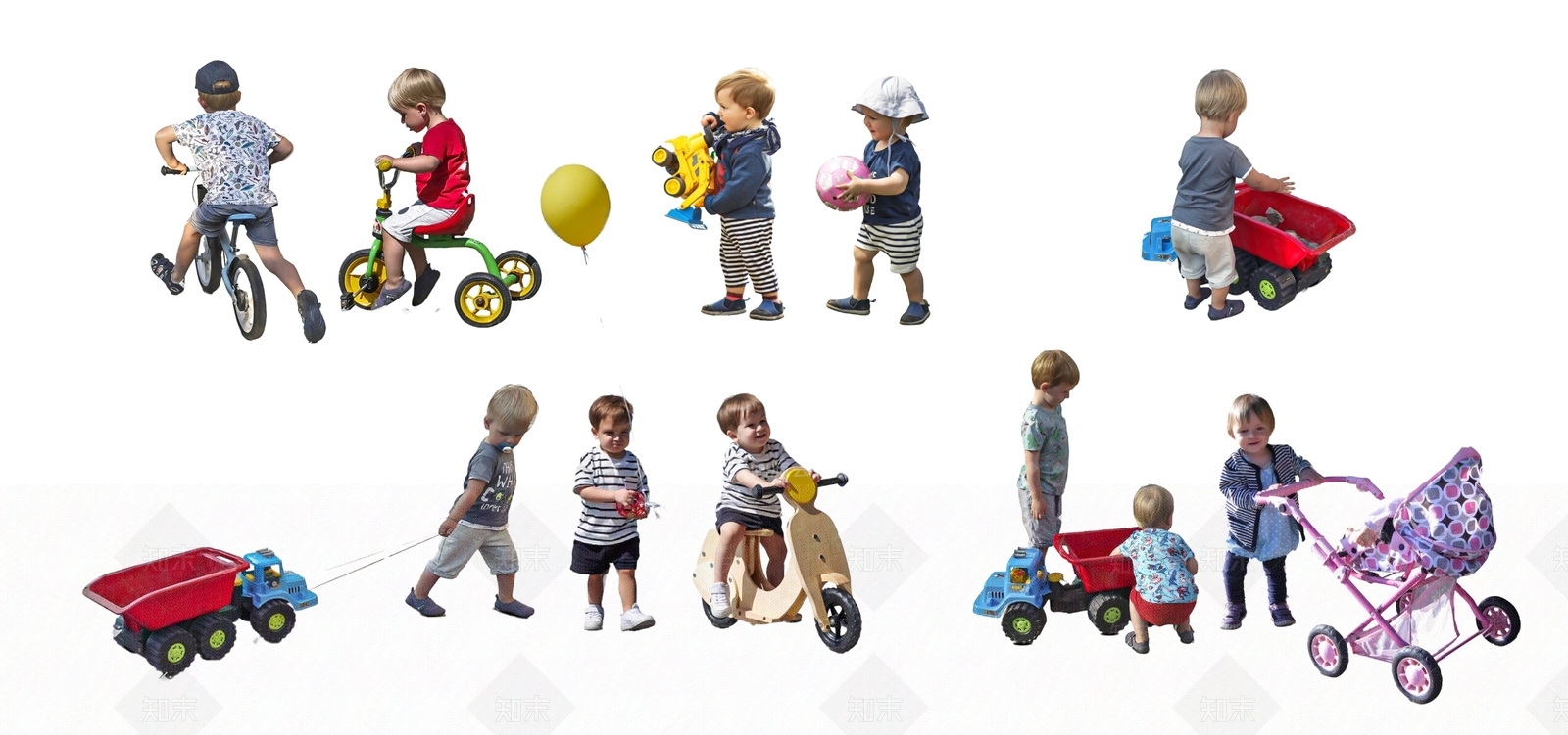 2D幼儿宝宝玩耍SU模型下载【ID:1159860201】