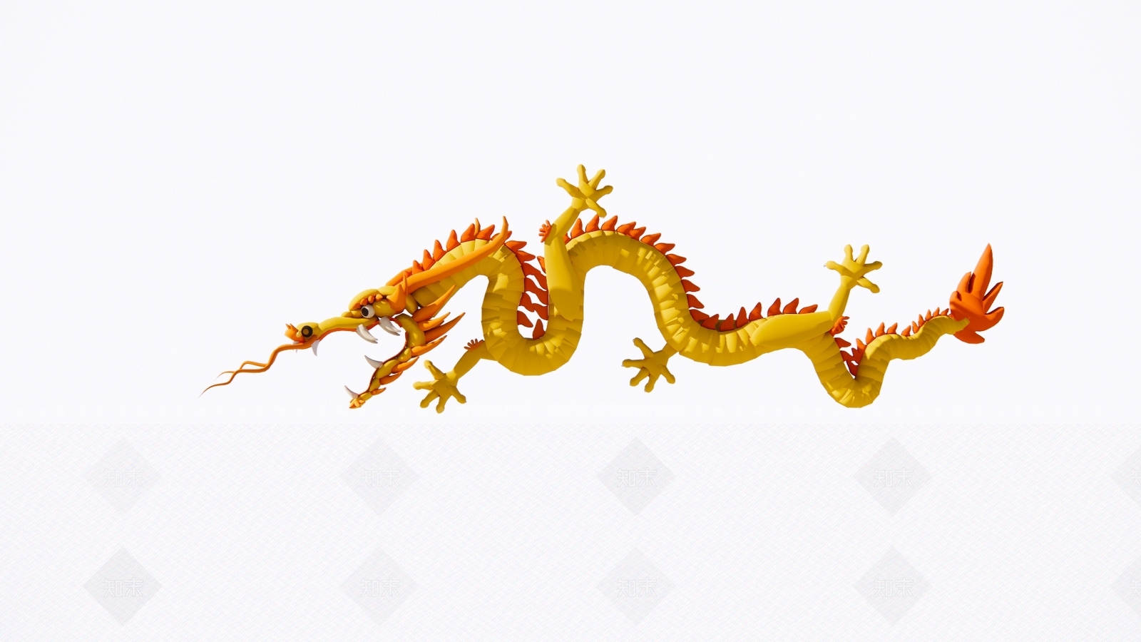 现代中国龙雕塑SU模型下载【ID:1159860691】