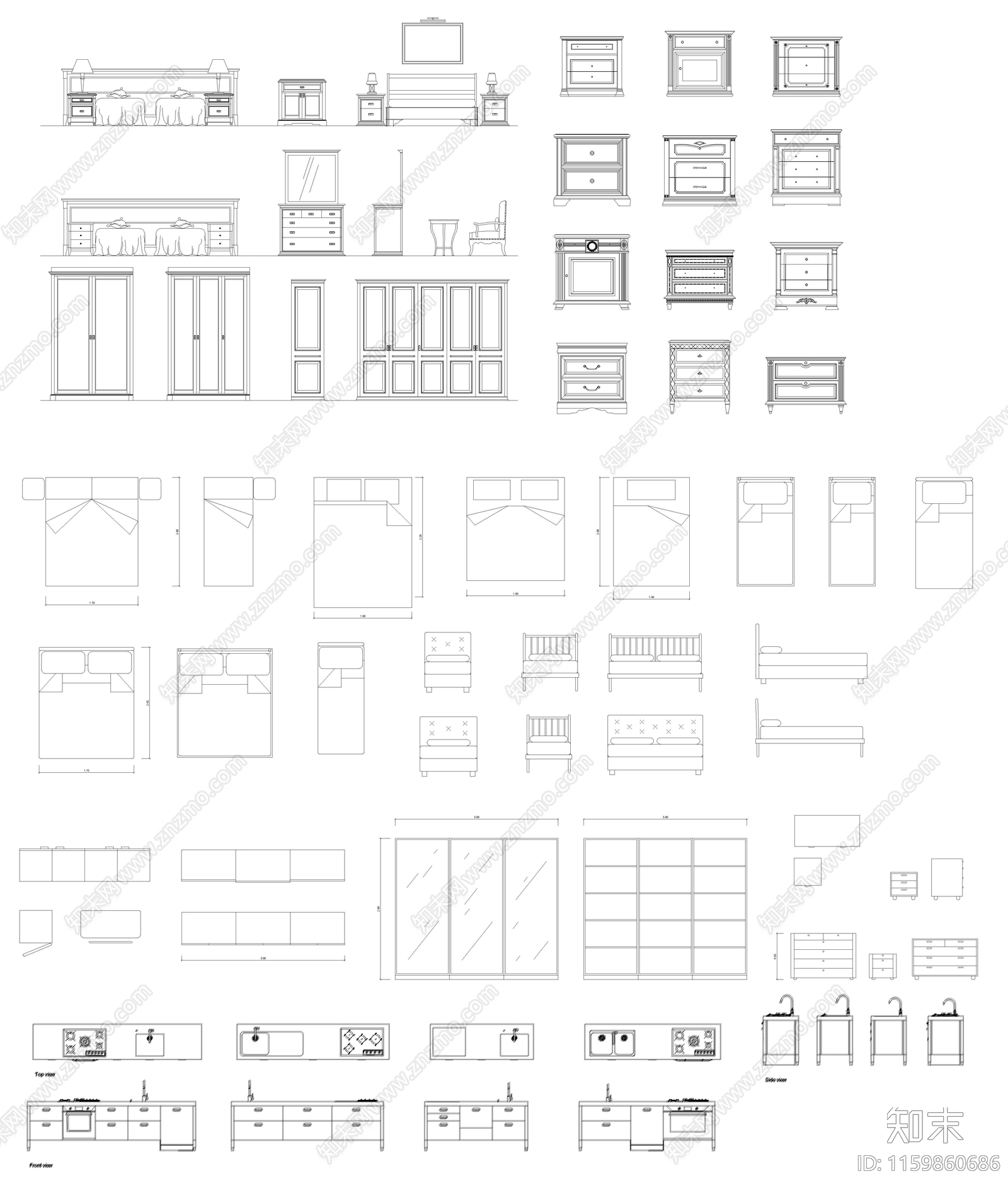 2024家具图库cad施工图下载【ID:1159860686】