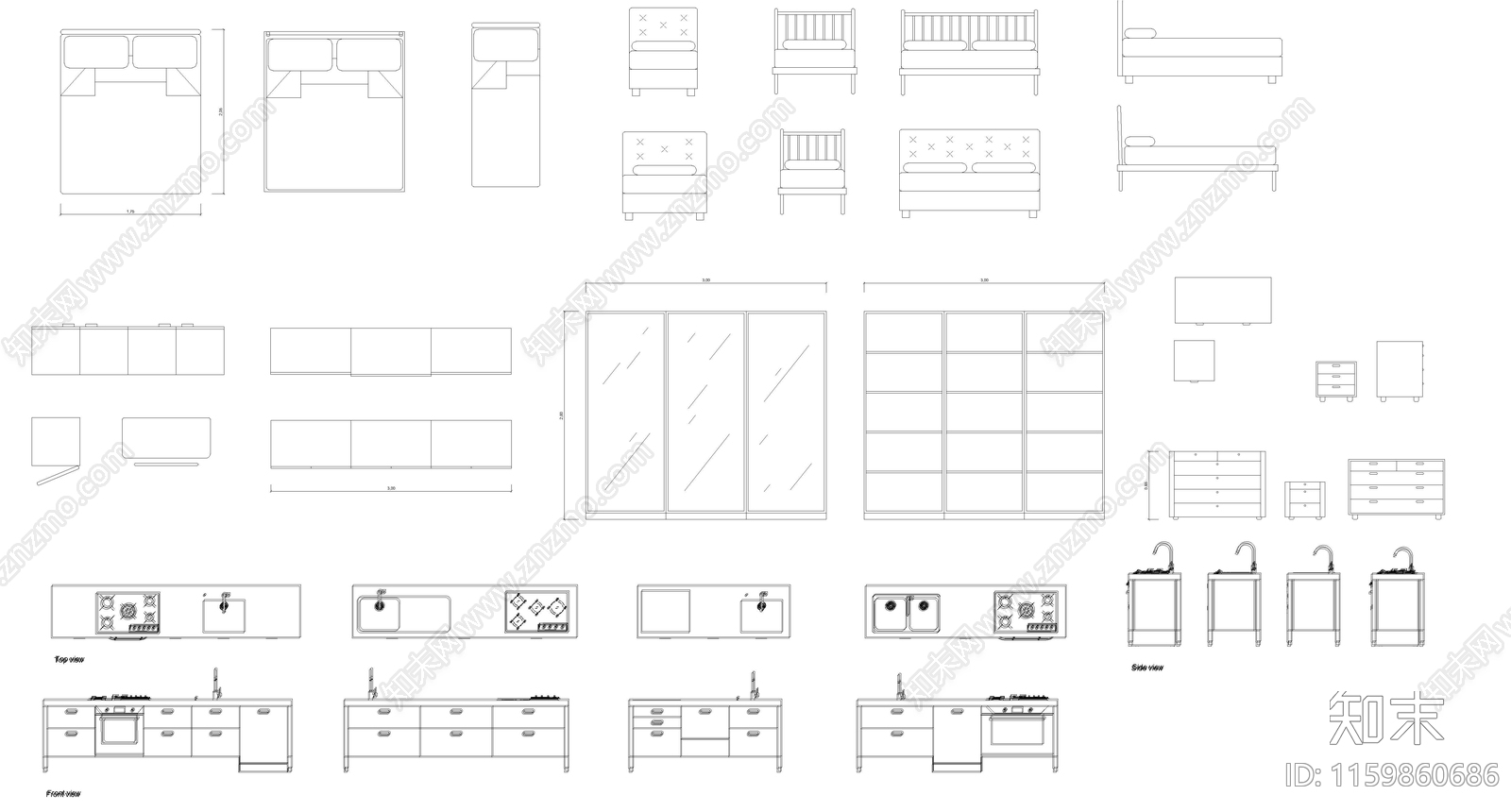 2024家具图库cad施工图下载【ID:1159860686】