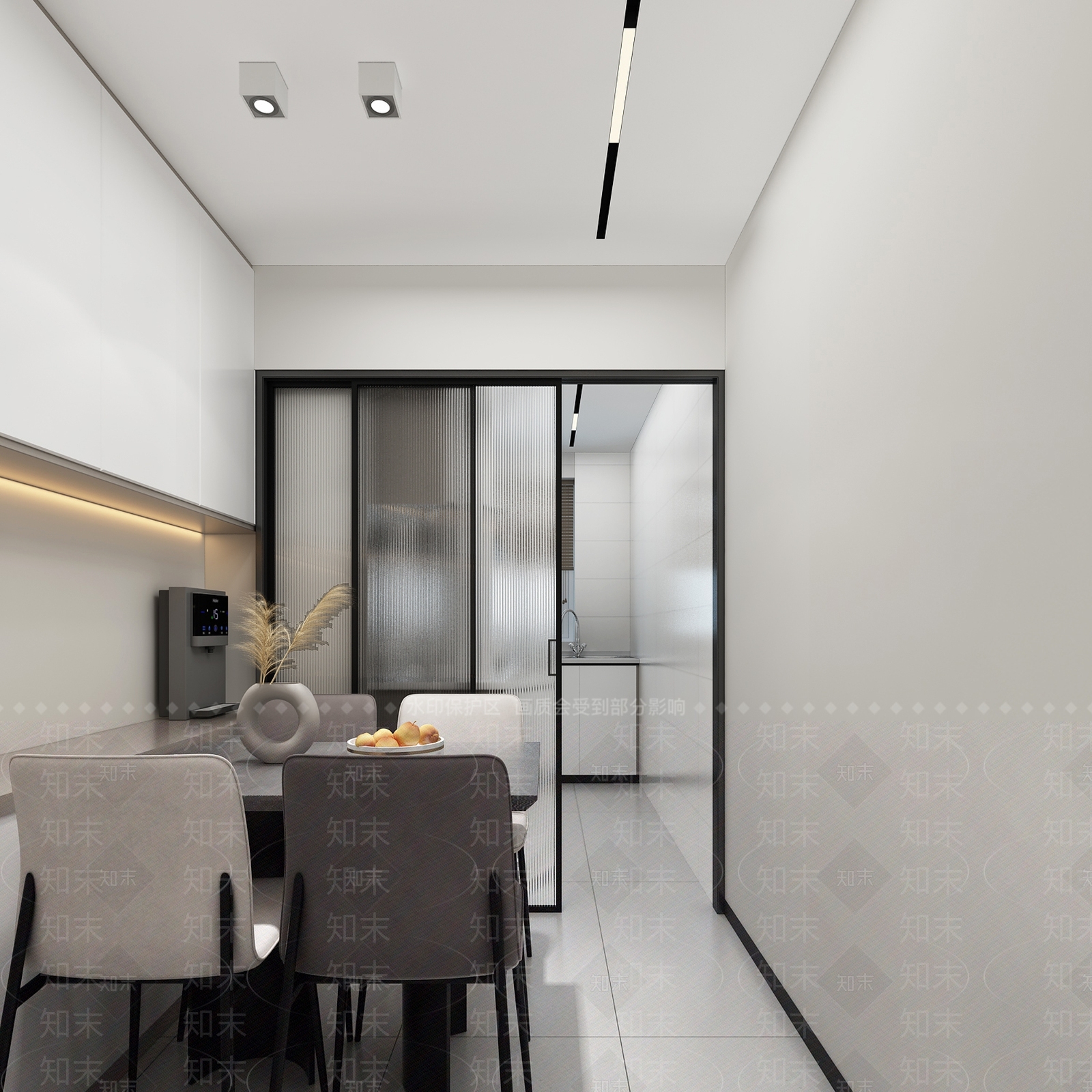 现代客厅餐厅3D模型下载【ID:1159864982】