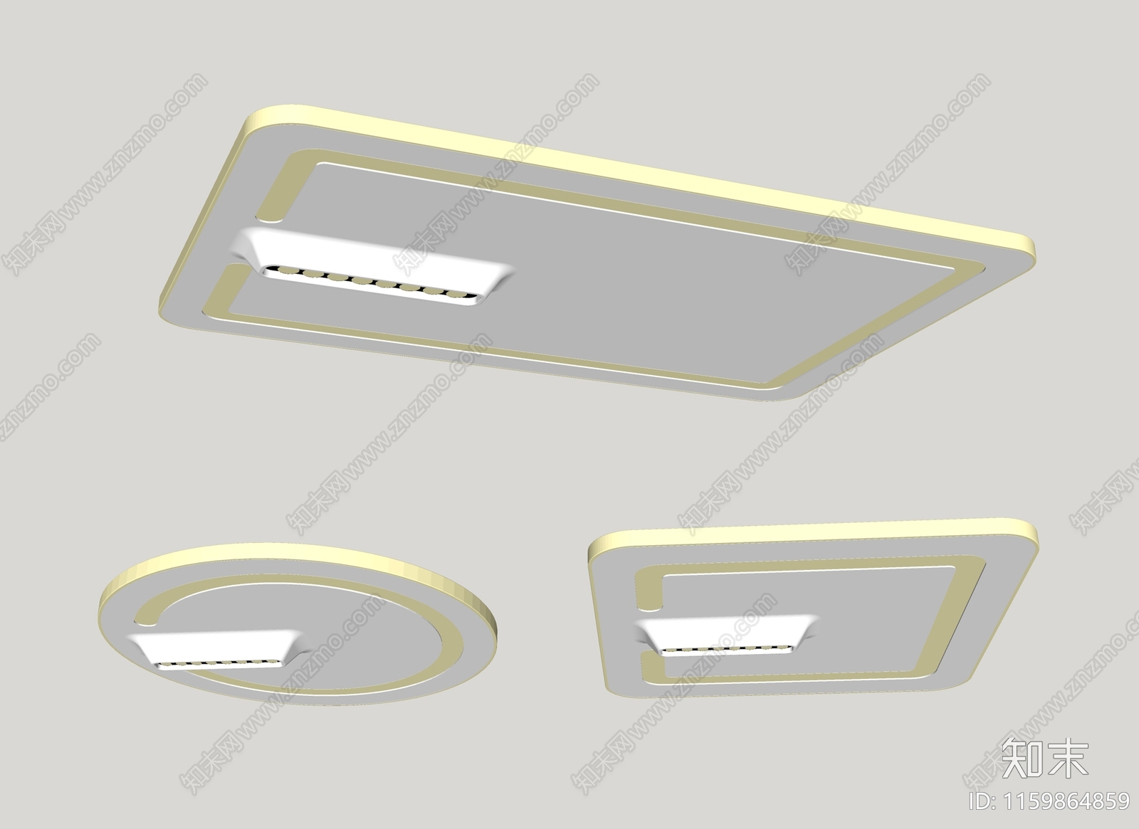 现代吸顶灯SU模型下载【ID:1159864859】
