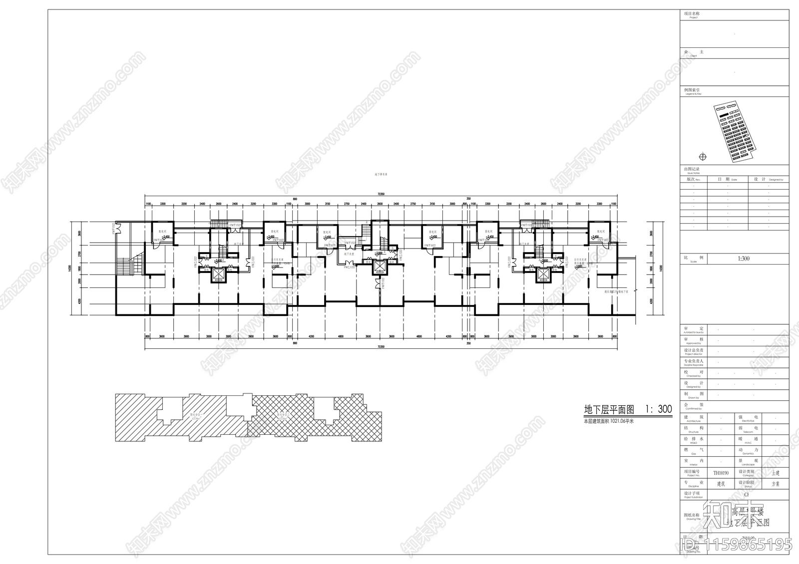 11层现代风格联排住宅楼建筑设计方案图施工图下载【ID:1159865195】