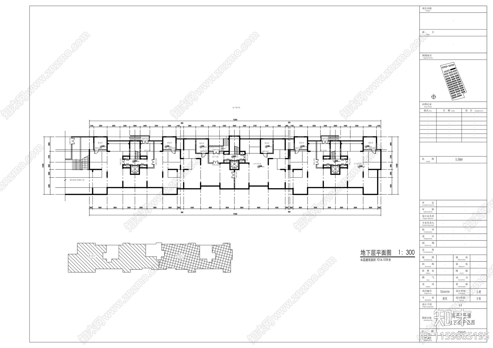 11层现代风格联排住宅楼建筑设计方案图施工图下载【ID:1159865195】