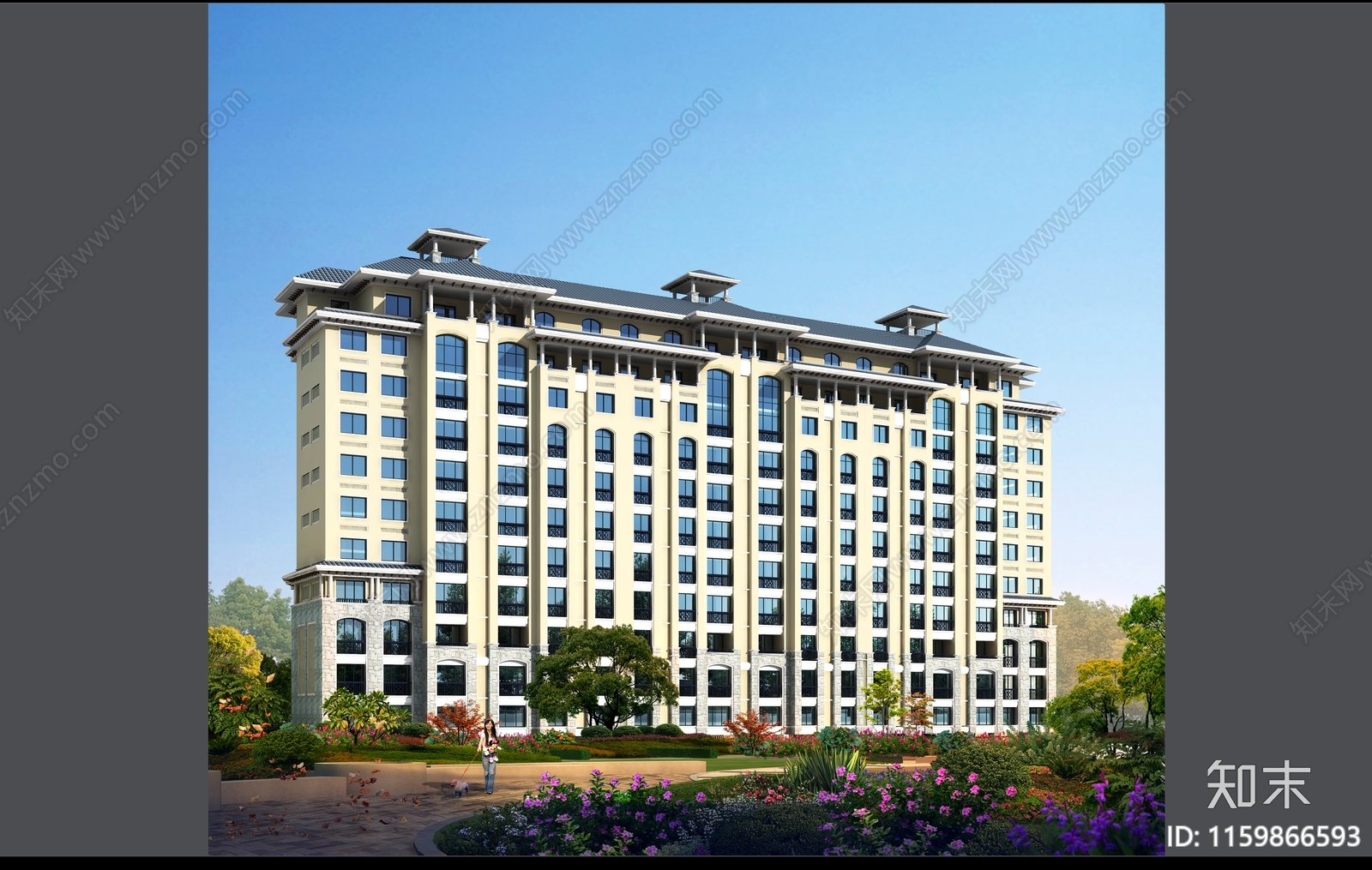 11层新中式风格剪力墙结构住宅小区建cad施工图下载【ID:1159866593】