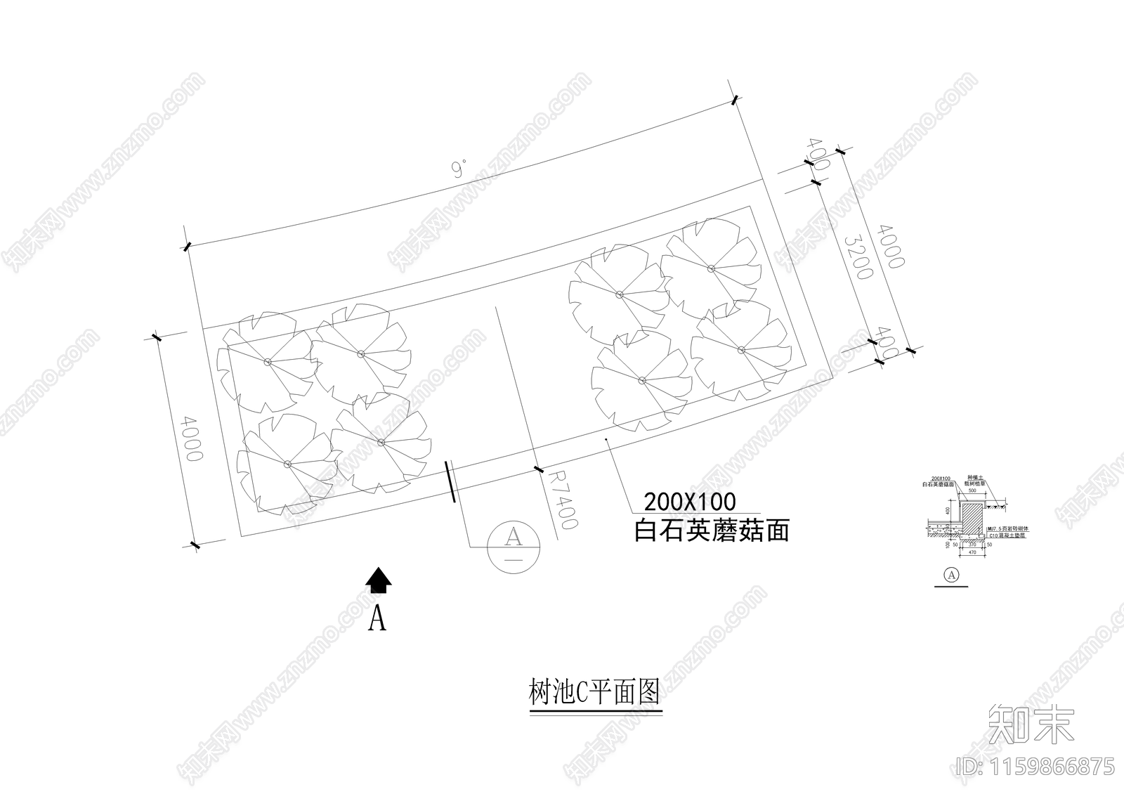 圆形及方形树池详图cad施工图下载【ID:1159866875】