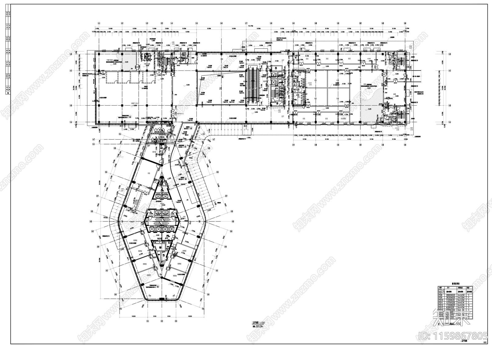 24层现代风格综合用房建cad施工图下载【ID:1159867805】