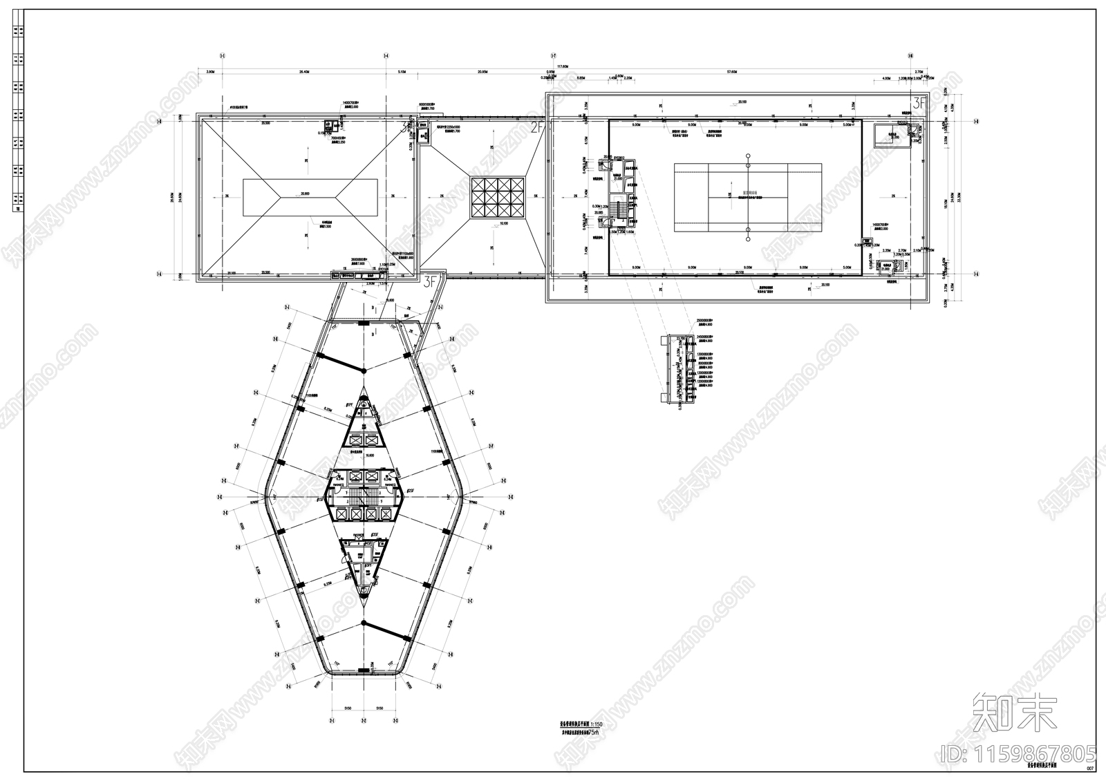 24层现代风格综合用房建cad施工图下载【ID:1159867805】