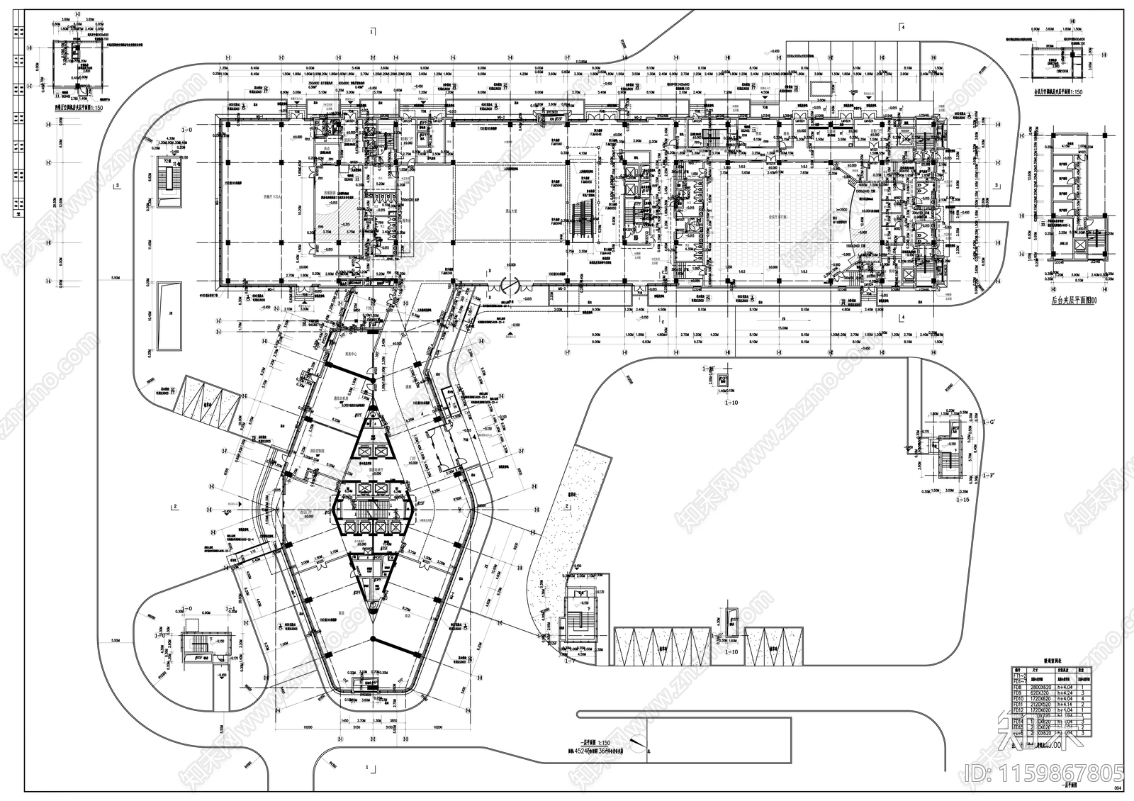 24层现代风格综合用房建cad施工图下载【ID:1159867805】