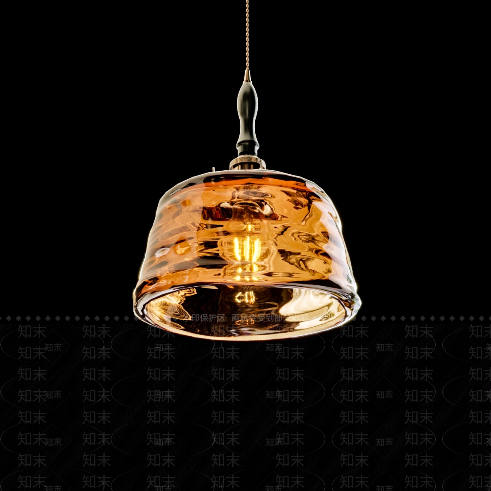 日式玻璃小吊灯SU模型下载【ID:1159868178】