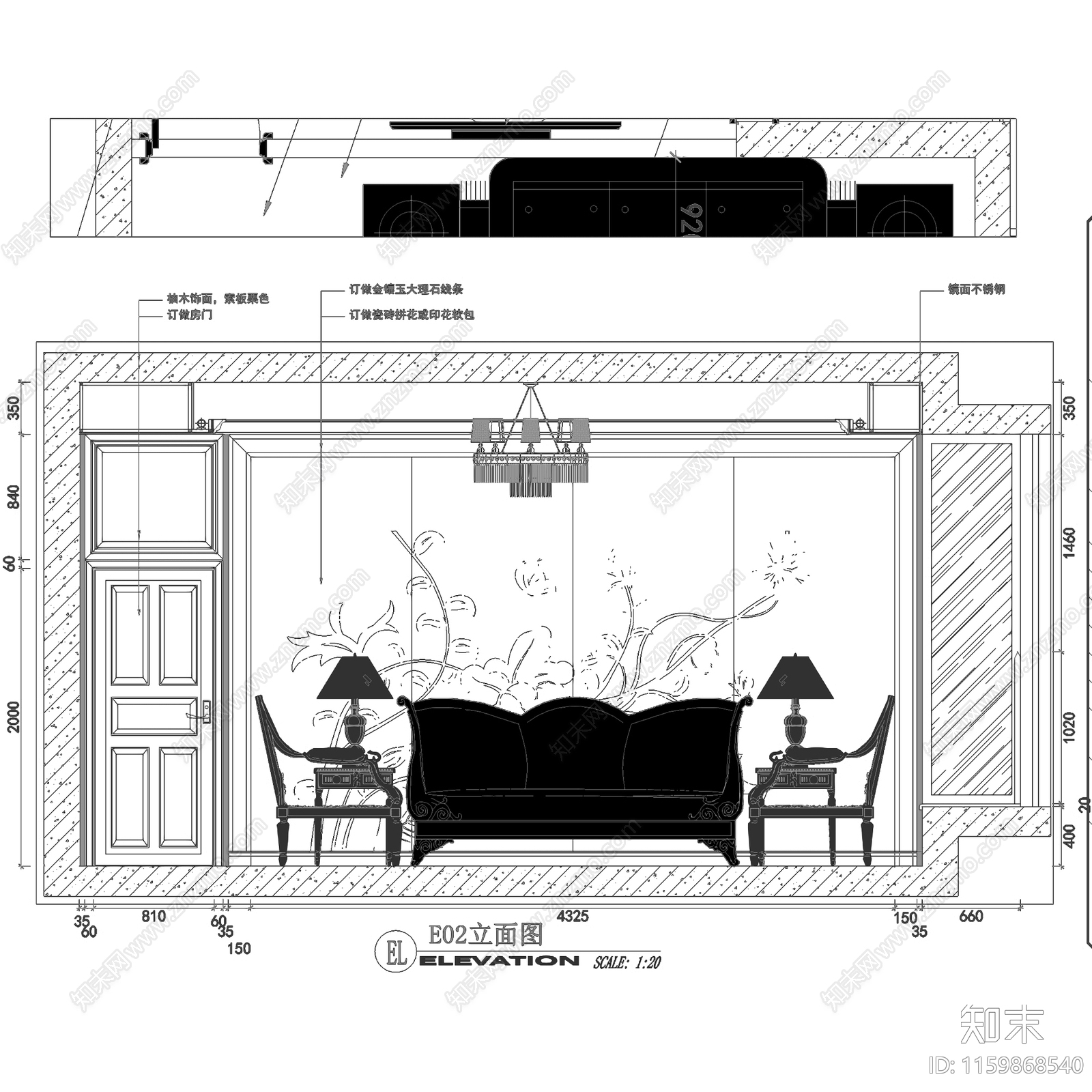 欧式深圳君汇新天大平层私宅室内家装cad施工图下载【ID:1159868540】