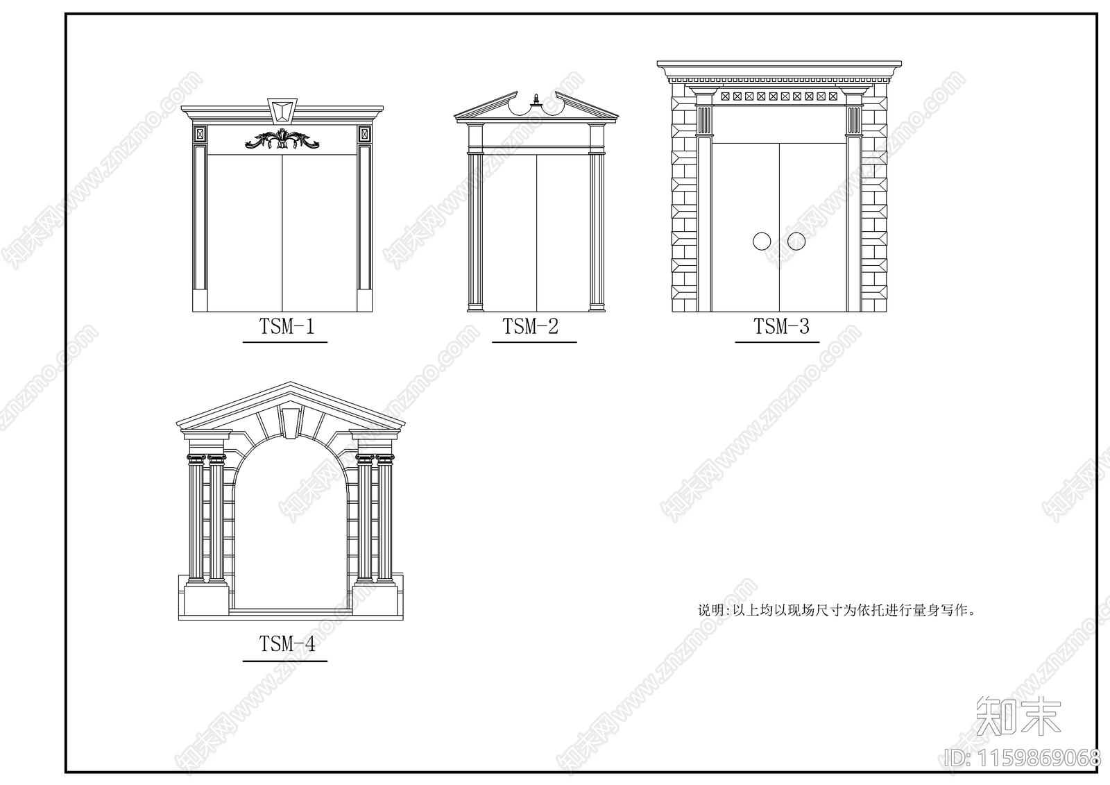 欧样式家装详图cad施工图下载【ID:1159869068】