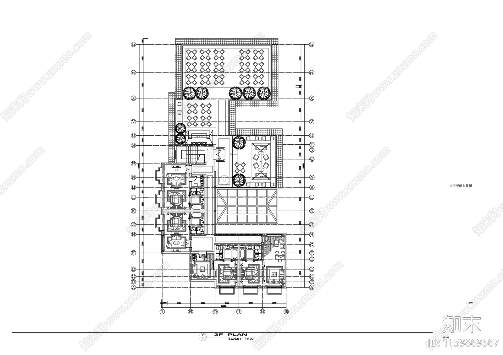 丽江苏荷酒店民宿平面图cad施工图下载【ID:1159869567】