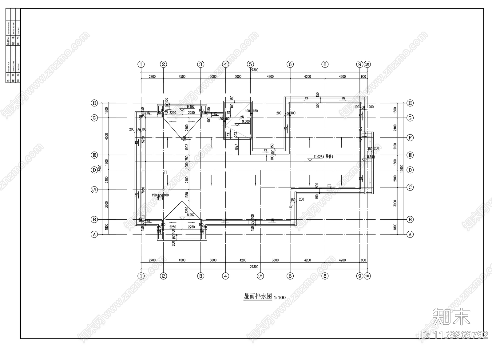 二层欧式农村自建房别cad施工图下载【ID:1159869792】