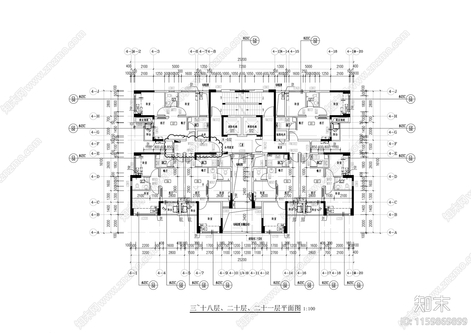 二十八层欧式商住楼建筑方案图cad施工图下载【ID:1159869899】