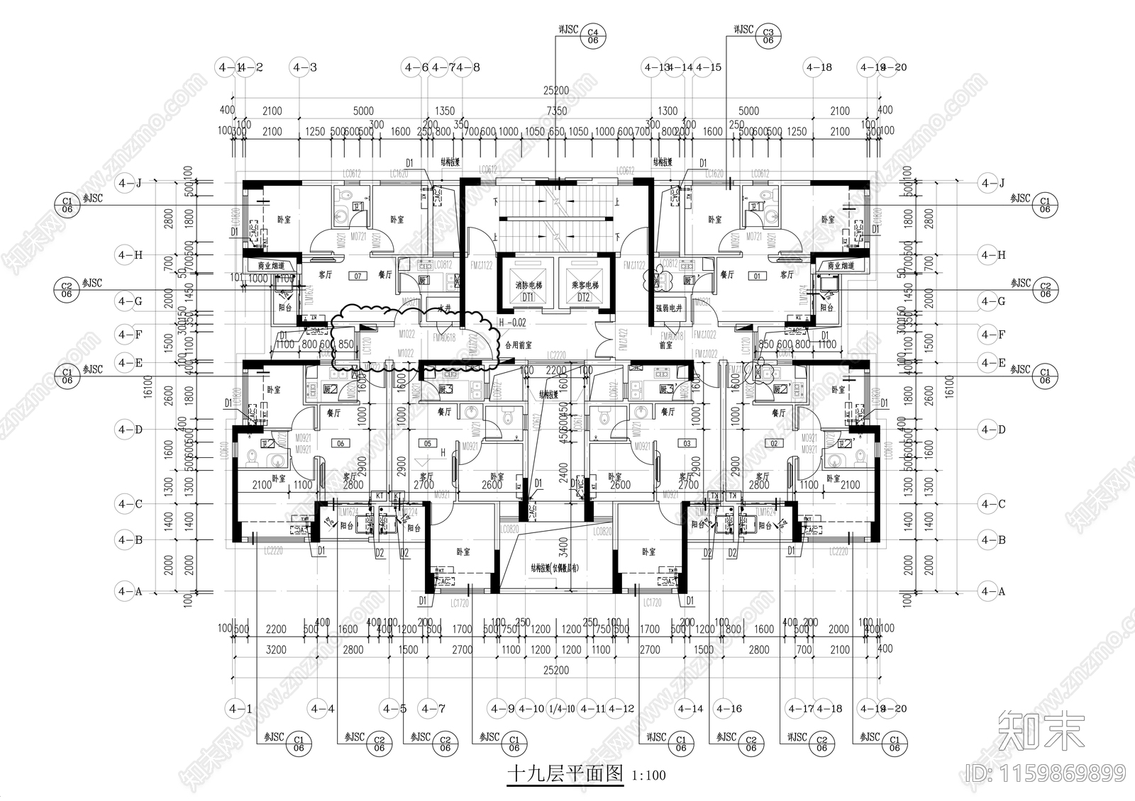 二十八层欧式商住楼建筑方案图cad施工图下载【ID:1159869899】