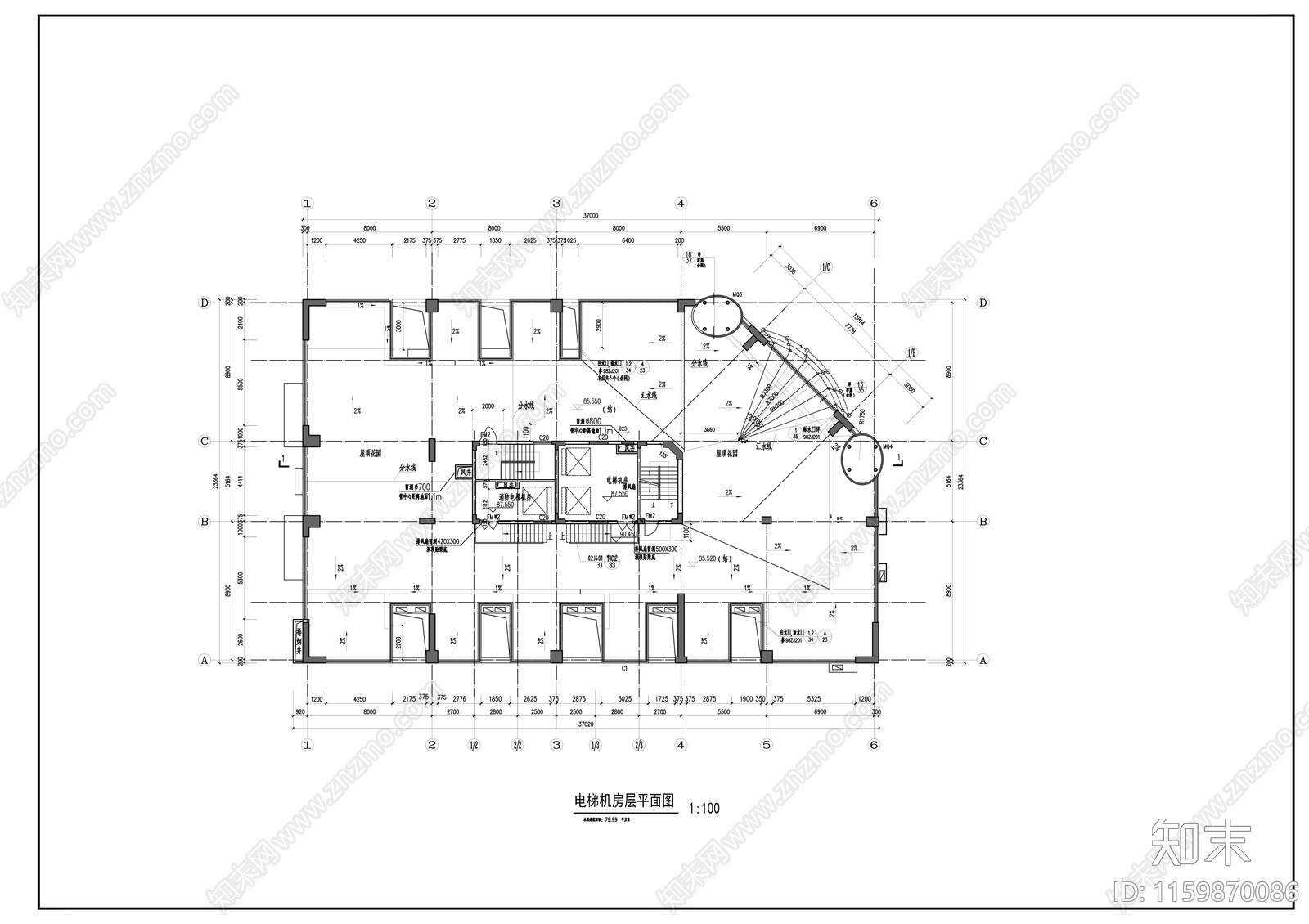 二十六层商住楼建cad施工图下载【ID:1159870086】