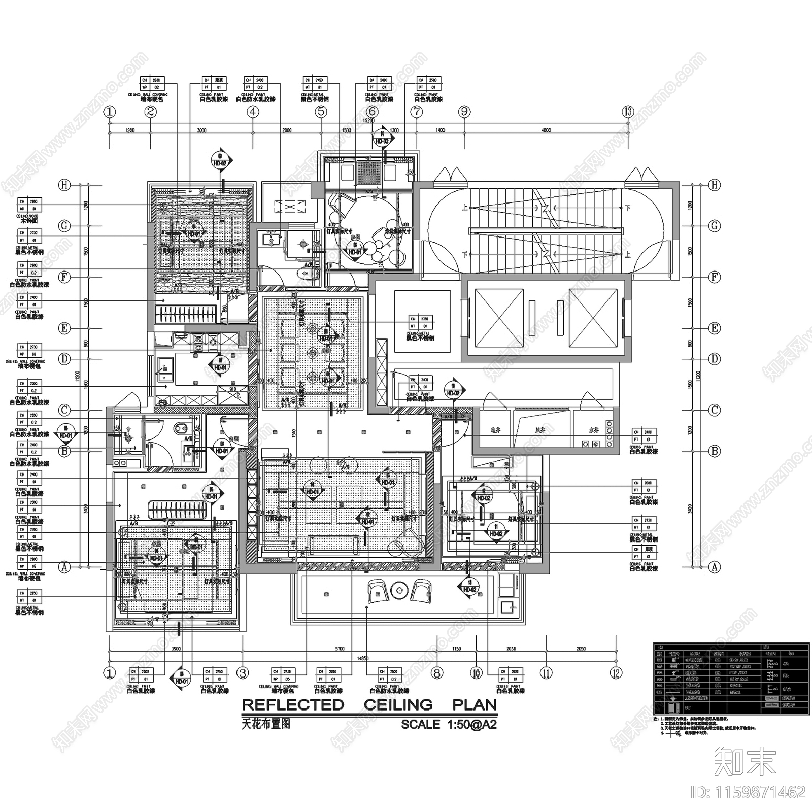 新中式原木南宁建发五象湖平层室内家装cad施工图下载【ID:1159871462】