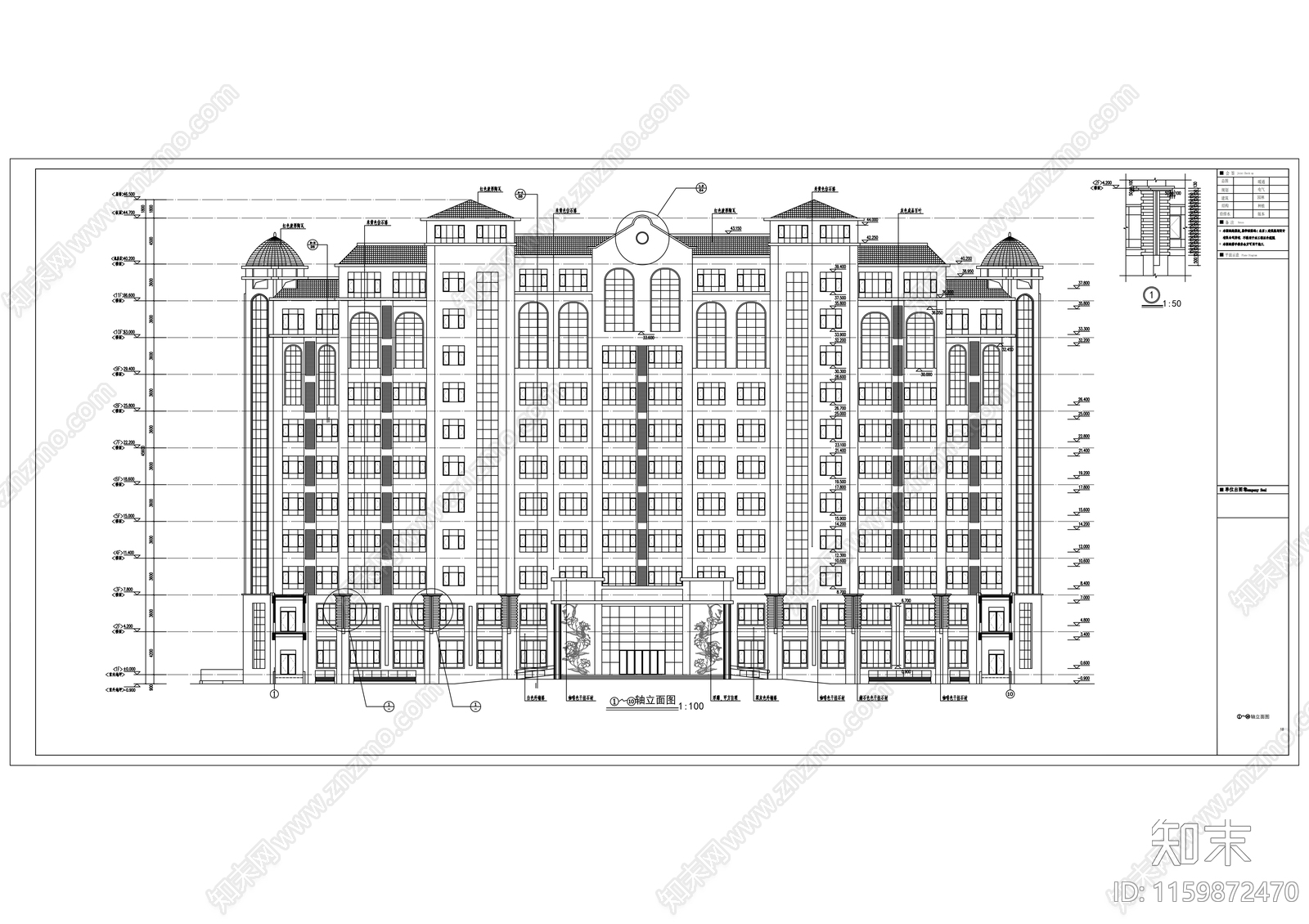 高层框架剪力墙结构老年公寓建施工图下载【ID:1159872470】