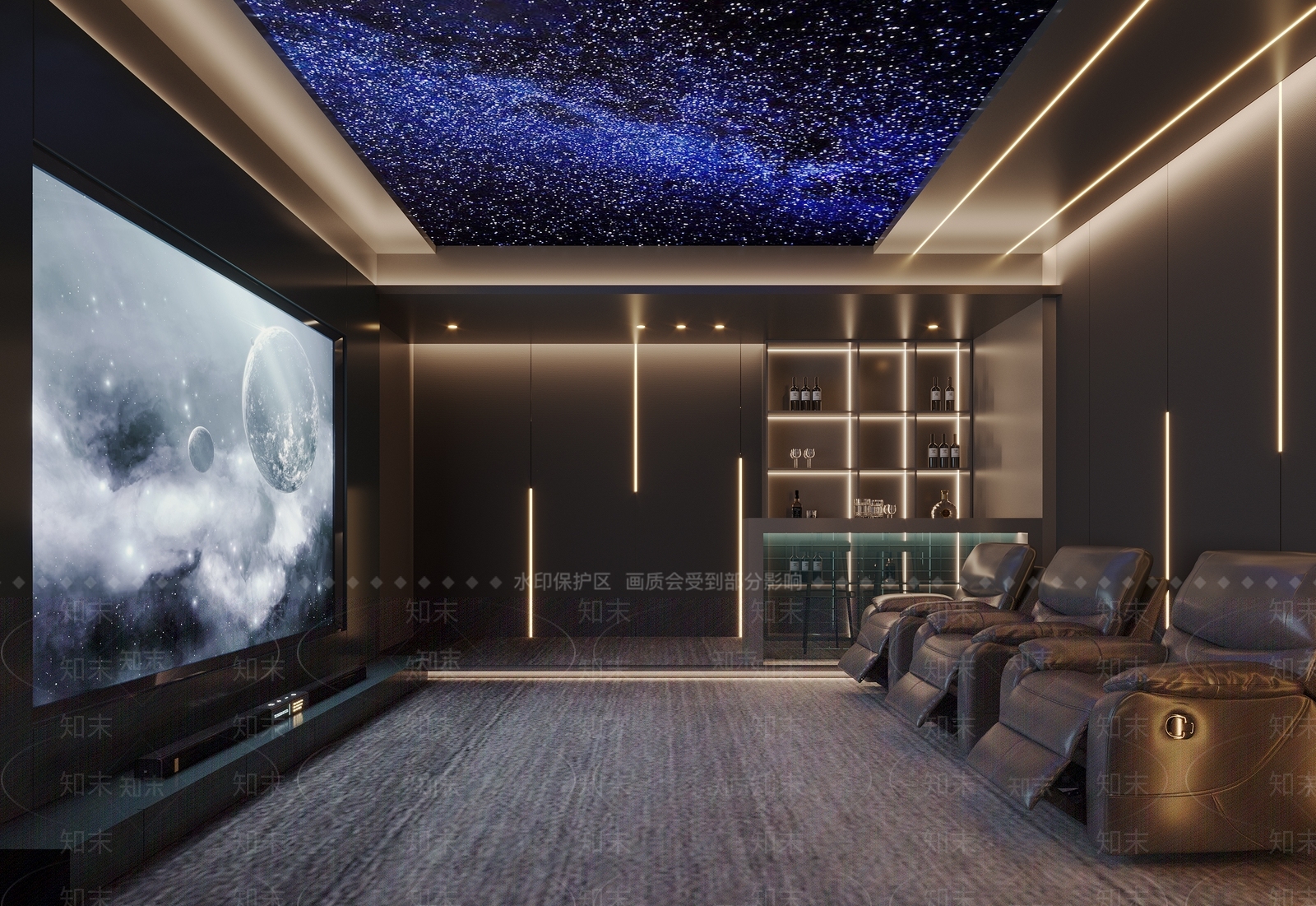 现代影音室3D模型下载【ID:1159873480】