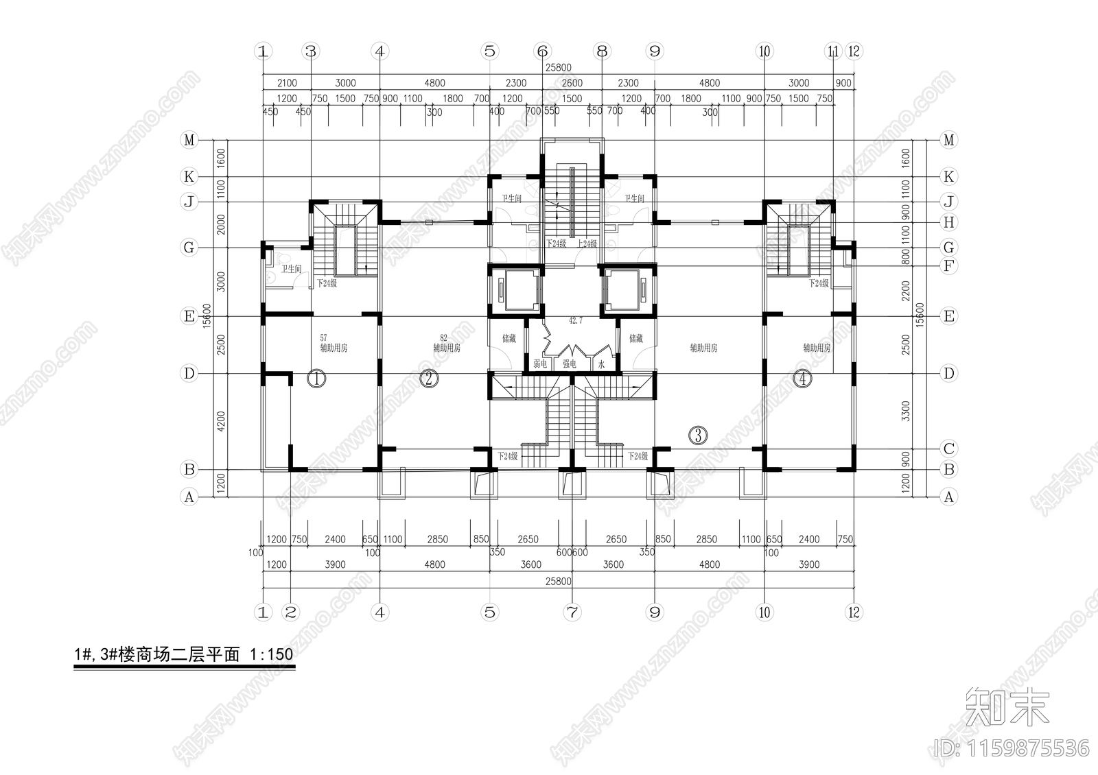 花园小区十六层带观景阳台住宅建筑方案图cad施工图下载【ID:1159875536】