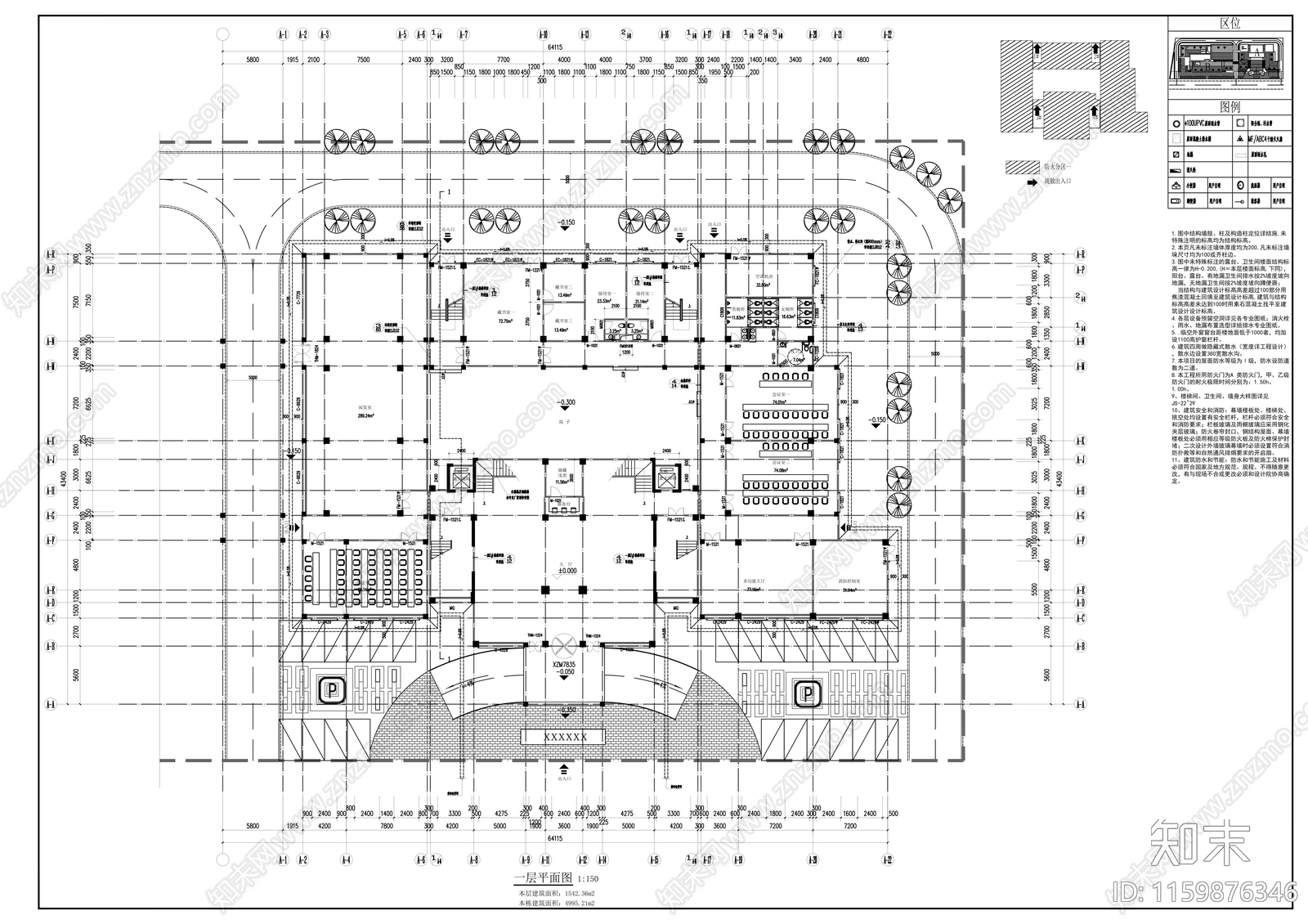 简欧风格职业学校别墅建cad施工图下载【ID:1159876346】