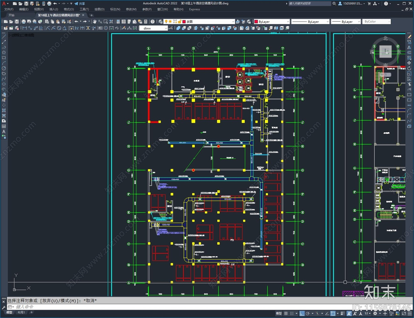 某18层商务酒店空调通风设计图cad施工图下载【ID:1159878146】