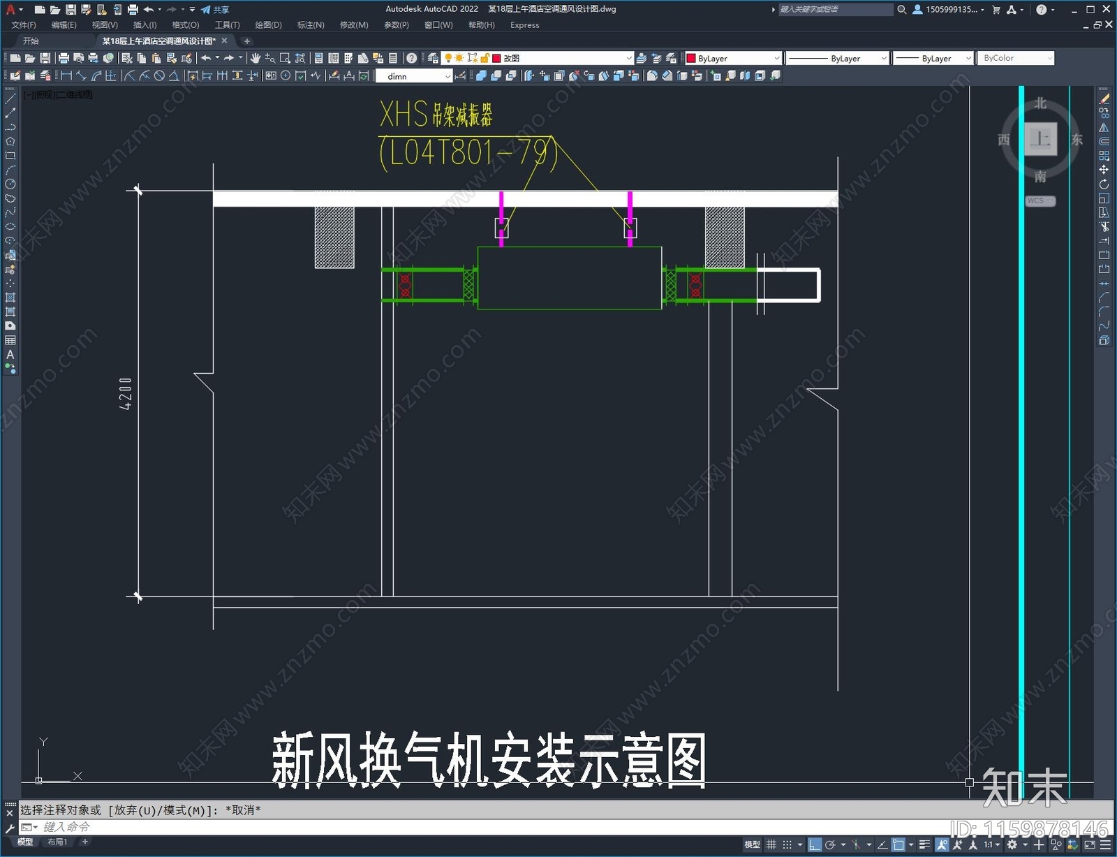 某18层商务酒店空调通风设计图cad施工图下载【ID:1159878146】