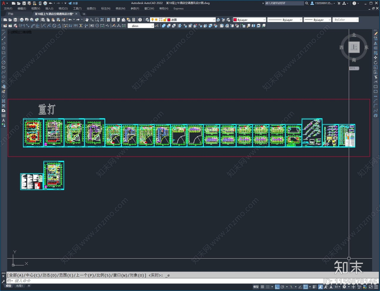 某18层商务酒店空调通风设计图cad施工图下载【ID:1159878146】