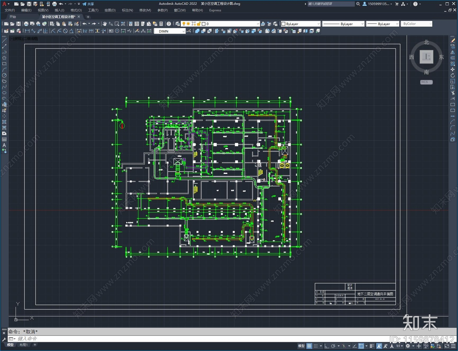 某小区空调工程设计图cad施工图下载【ID:1159878412】