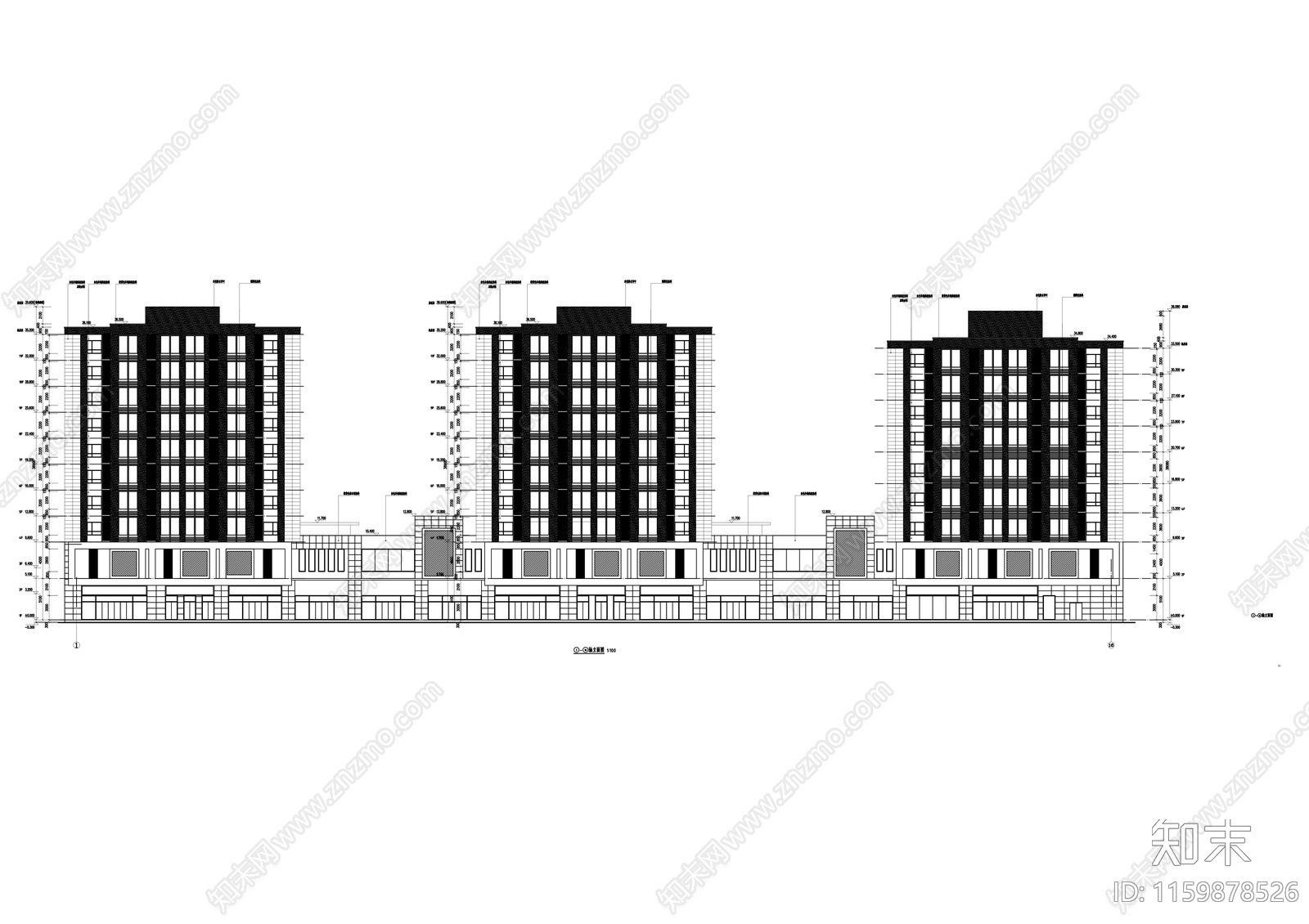 全球采购中心十一层员工宿舍建cad施工图下载【ID:1159878526】