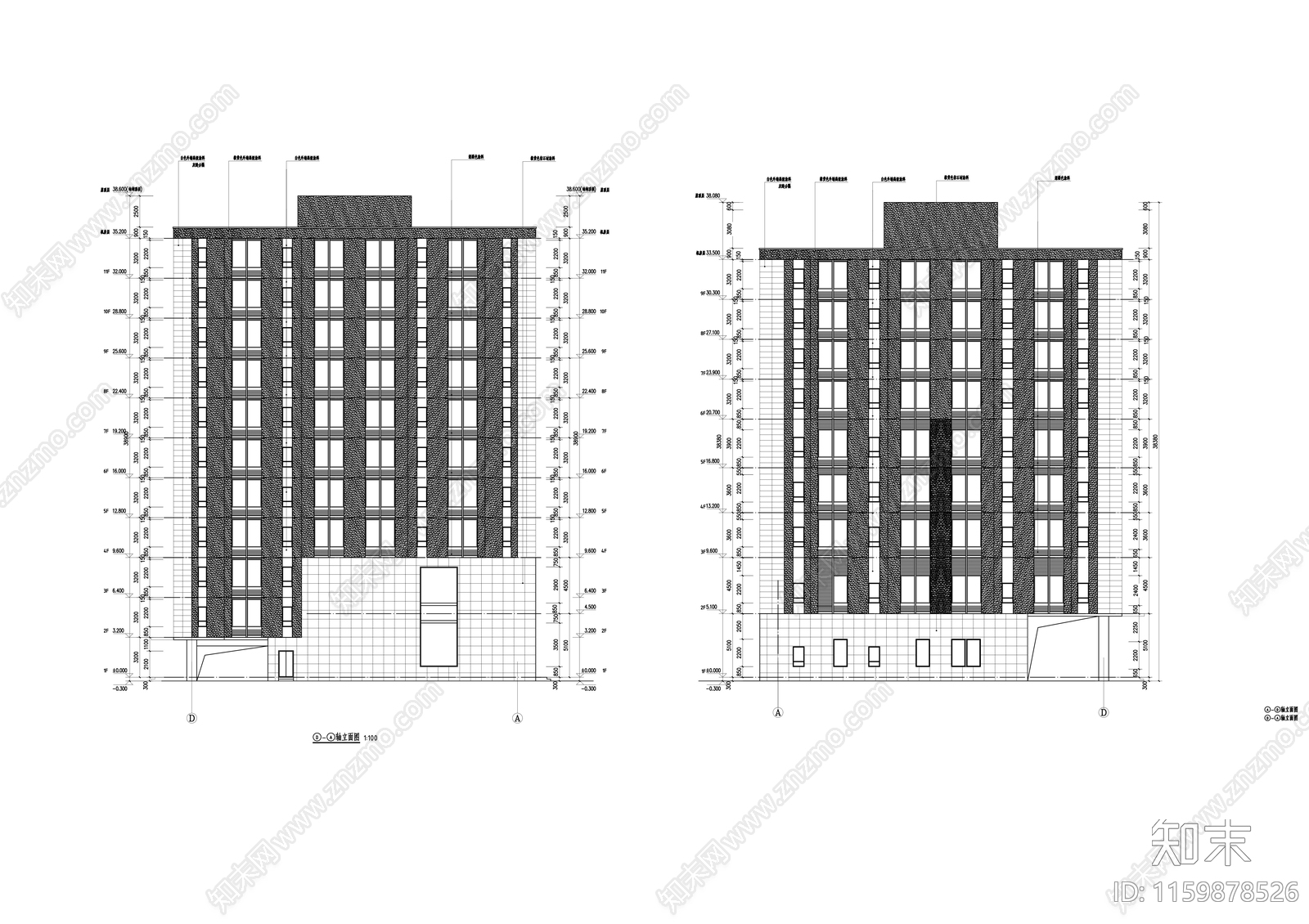 全球采购中心十一层员工宿舍建cad施工图下载【ID:1159878526】