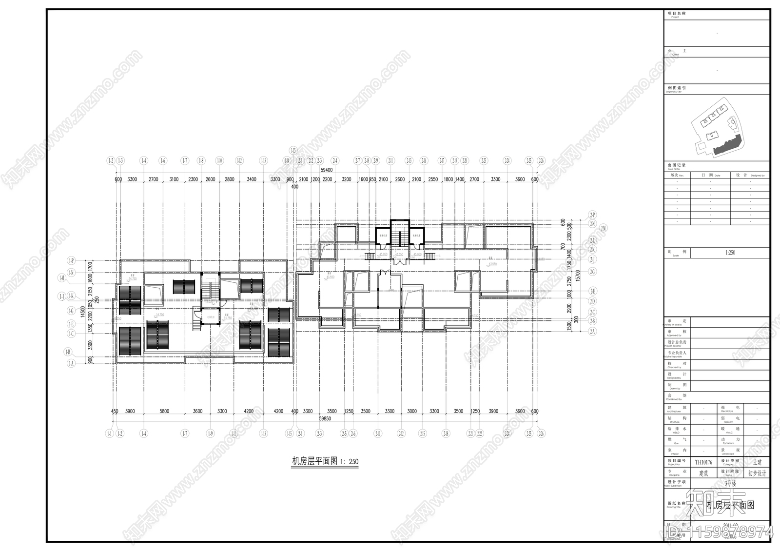 十五层商品住宅楼建cad施工图下载【ID:1159878974】