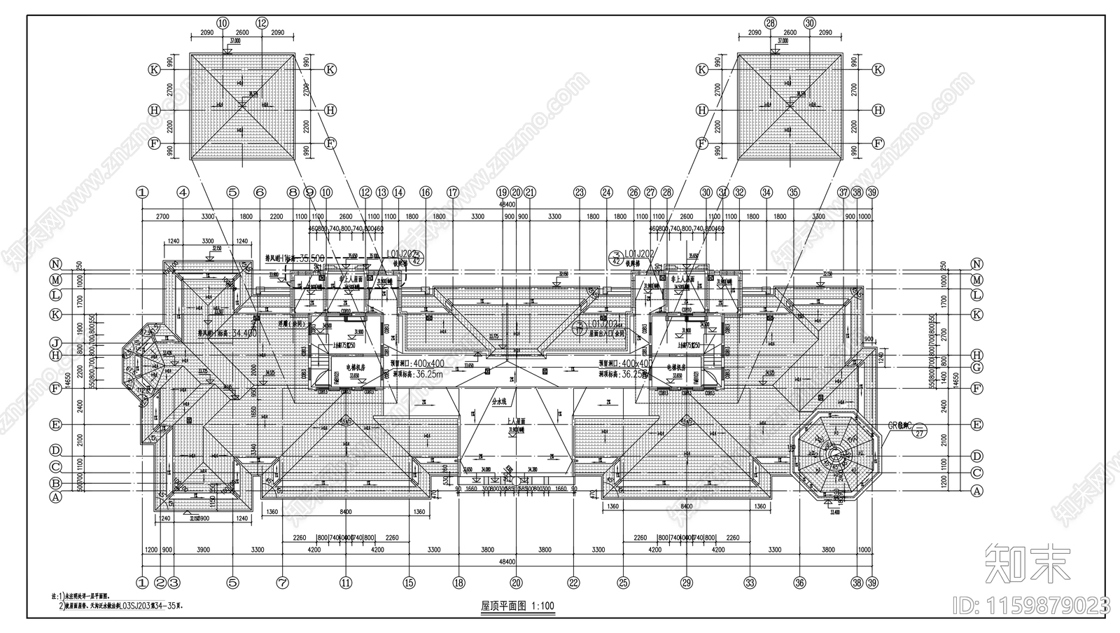 十一层高档观景住宅楼建cad施工图下载【ID:1159879023】