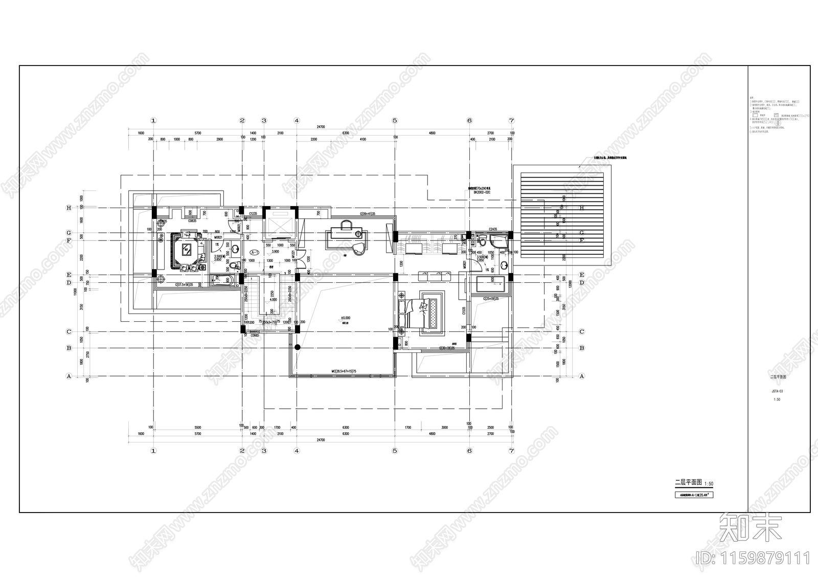 市中心知名山地别墅建施工图下载【ID:1159879111】