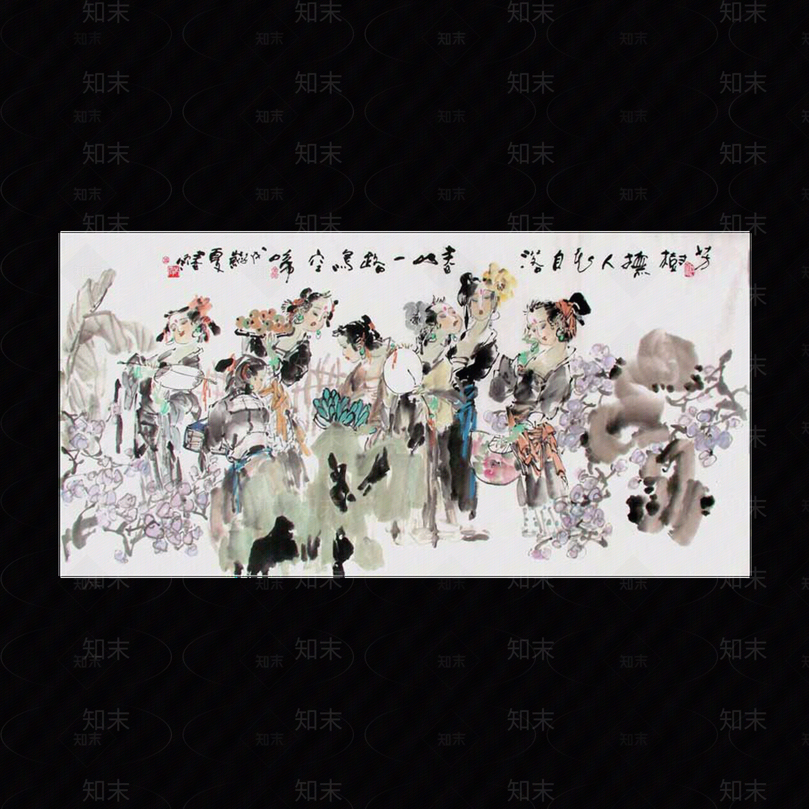 中式人物字画贴图下载【ID:1159879616】